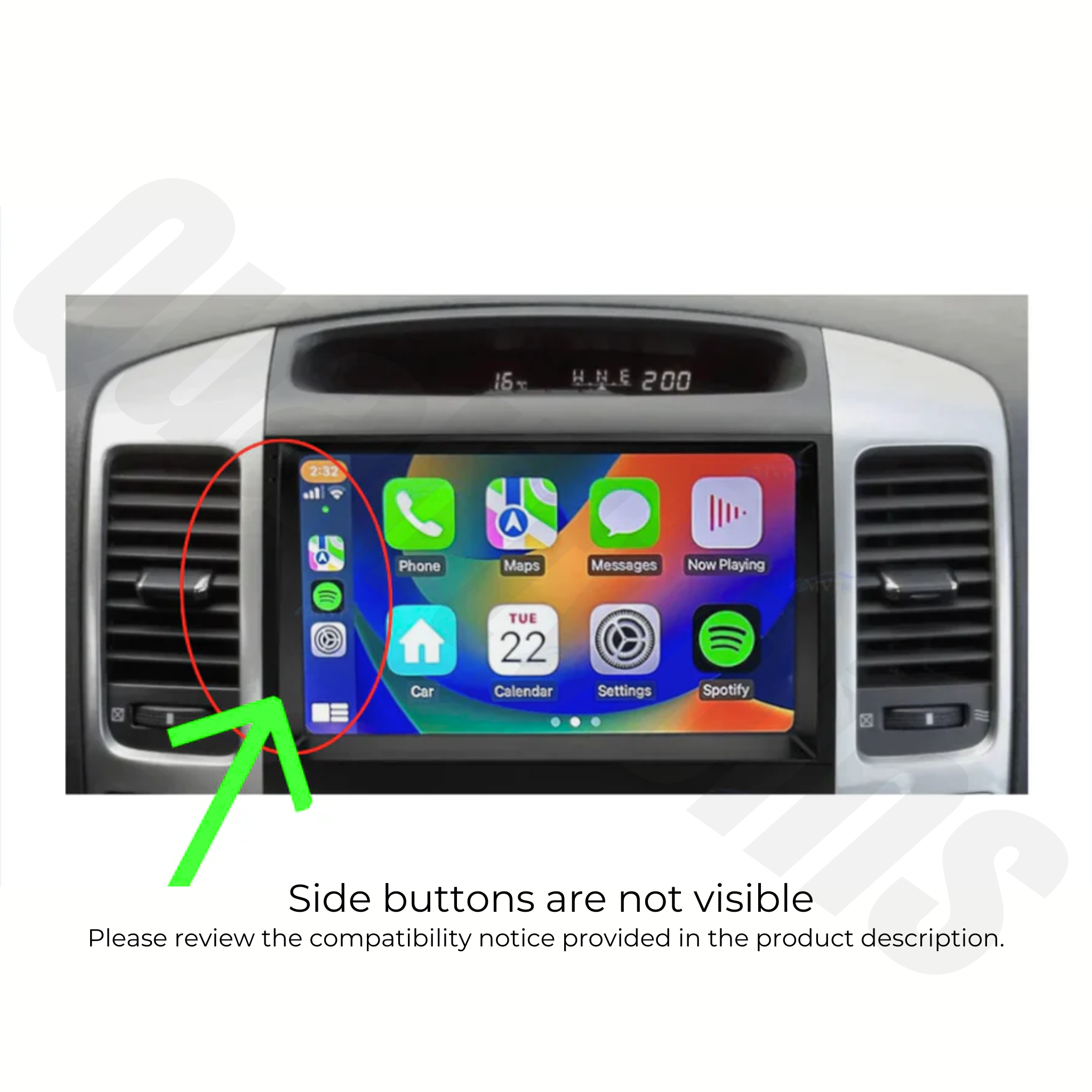 Toyota Prado 120 Series (2003-2009)  | Apple CarPlay & Android Auto Head Unit Upgrade Kit