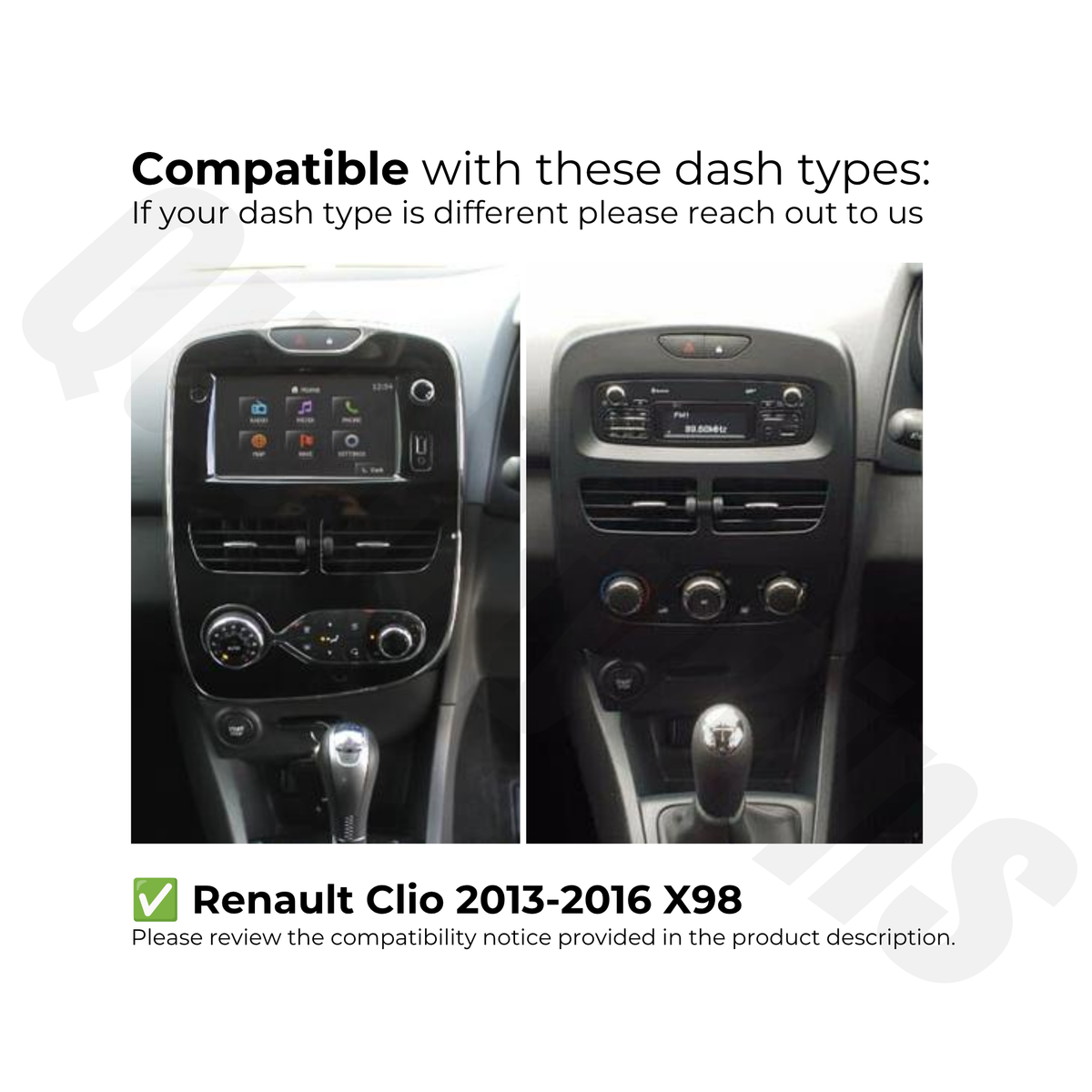 Renault Clio X98 2013–2016 | Apple CarPlay & Android Auto Head Unit Upgrade Kit