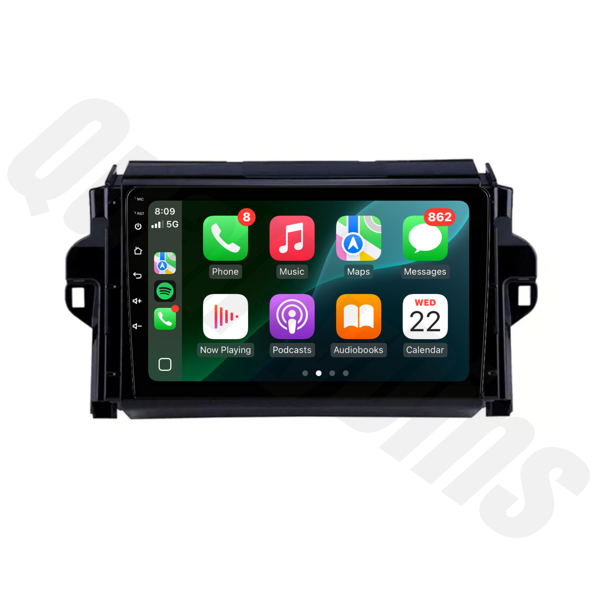 Toyota Fortuner GX-GXL (2015-2020) | Apple CarPlay & Android Auto Head Unit Upgrade Kit