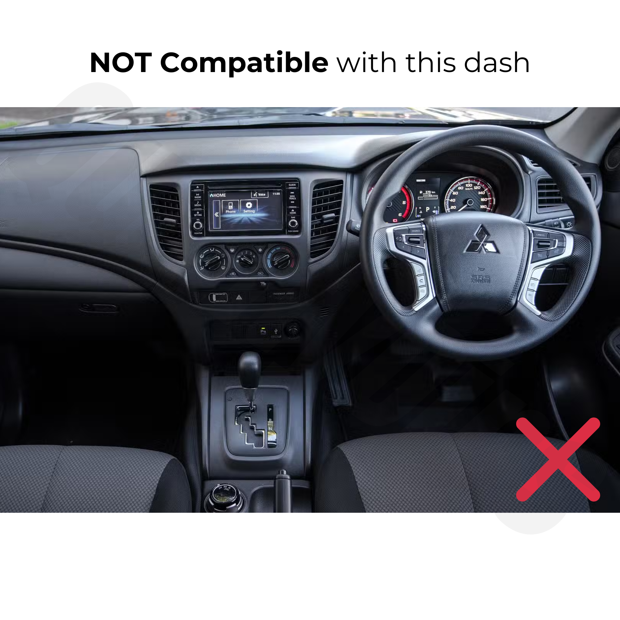 Mitsubishi Triton 2019-2023 | Apple CarPlay & Android Auto Head Unit Upgrade Kit | (Extended Dash)