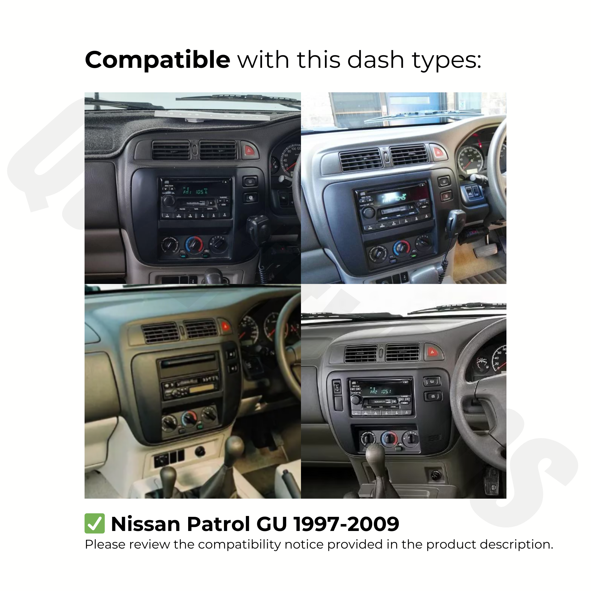 Nissan Patrol GU 1997-2009 | Apple CarPlay & Android Auto Head Unit Upgrade Kit
