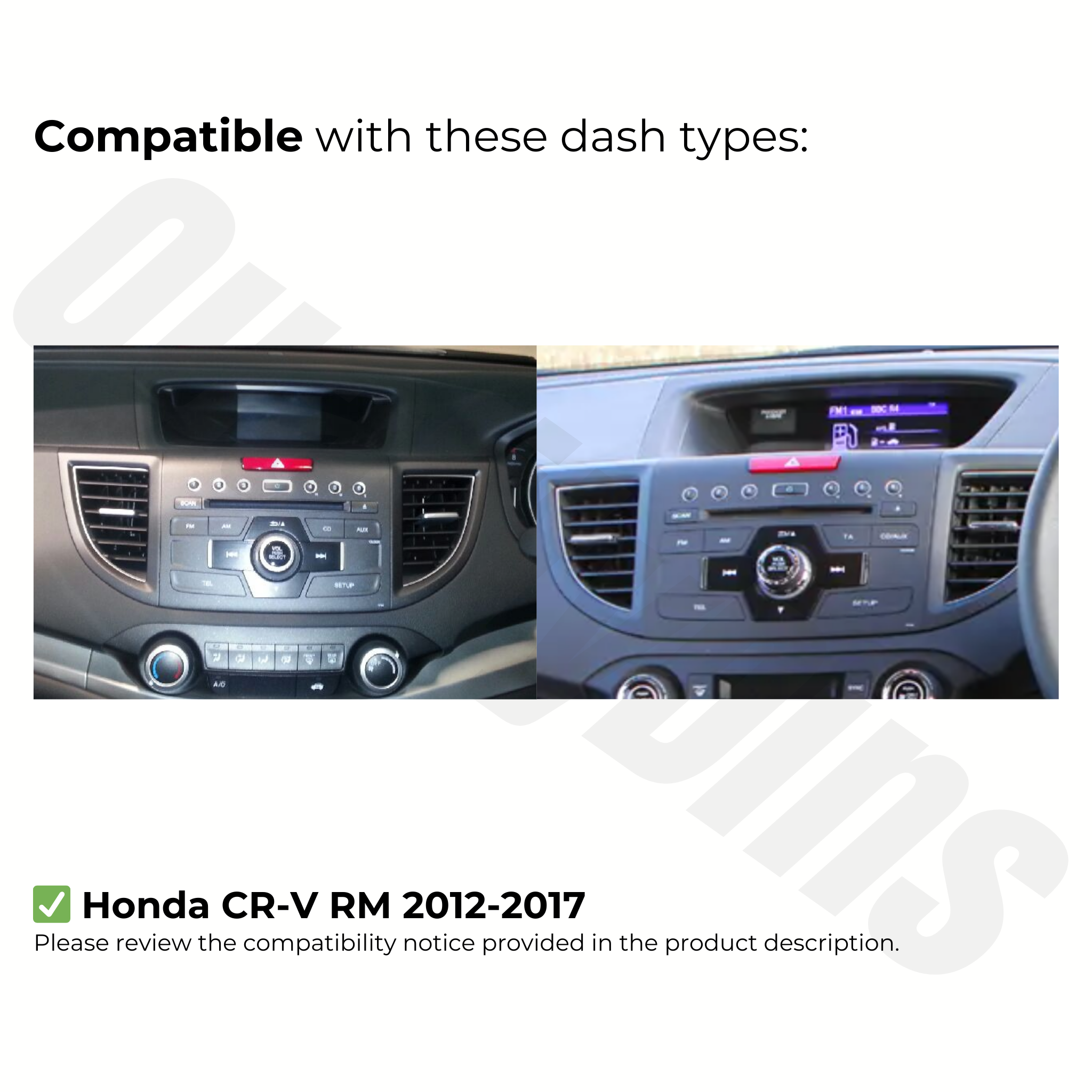 Honda CR-V 2012-2017 | Apple CarPlay & Android Auto Head Unit Upgrade Kit