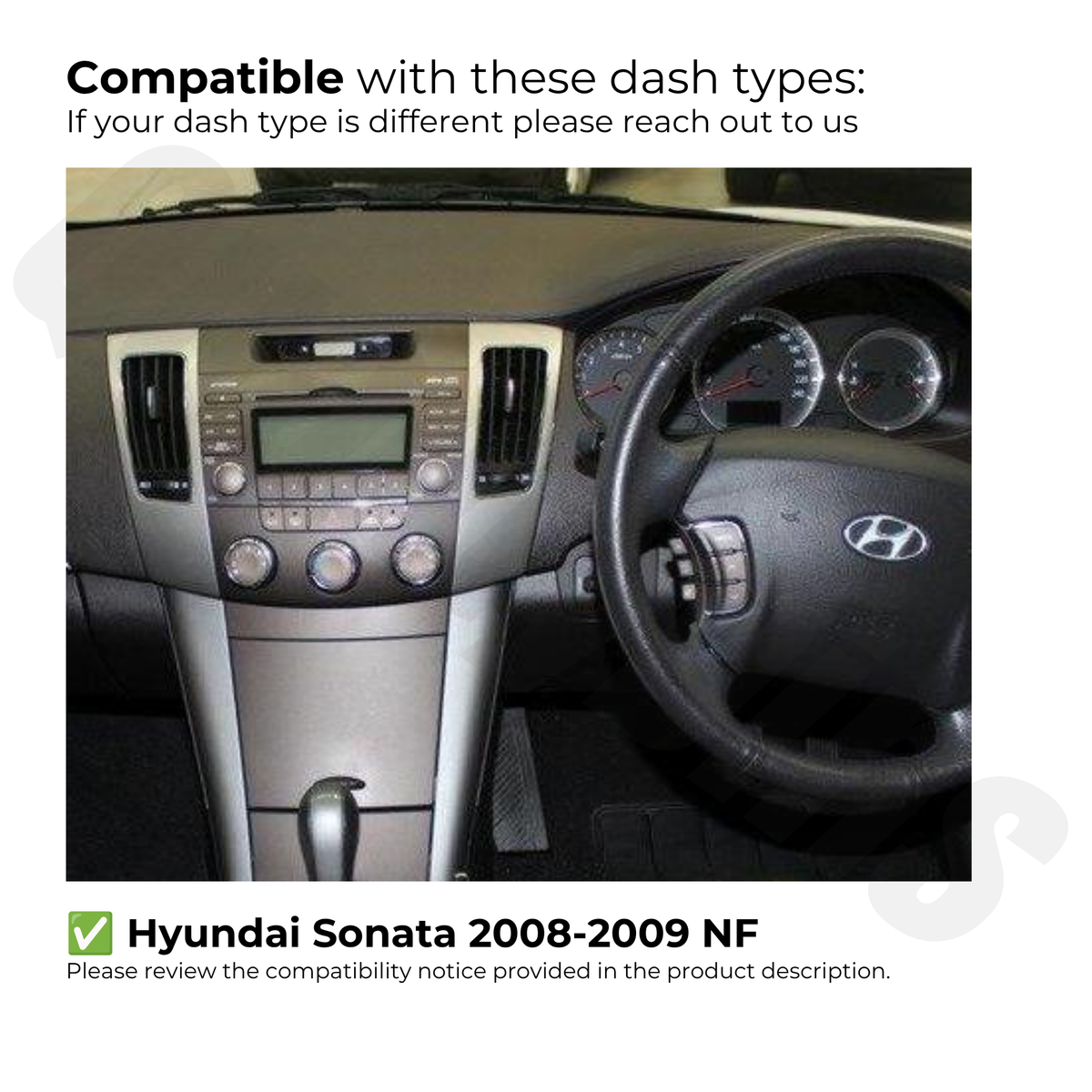 Hyundai Sonata 2008–2009 | Apple CarPlay & Android Auto Head Unit Upgrade Kit