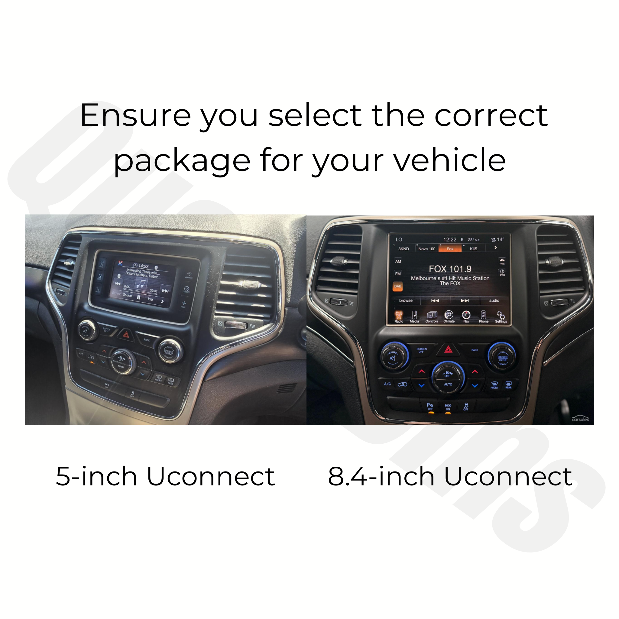 Jeep Grand Cherokee 2014-2021 WK | Apple CarPlay & Android Auto Head Unit Upgrade Kit