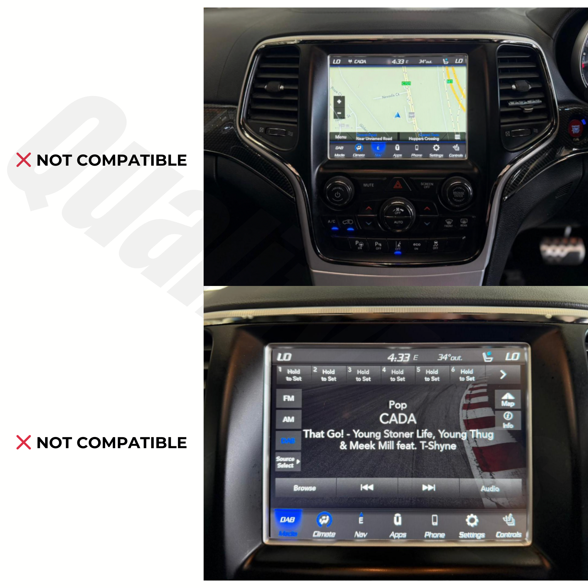 Jeep Grand Cherokee 2014-2021 WK | Apple CarPlay & Android Auto Head Unit Upgrade Kit