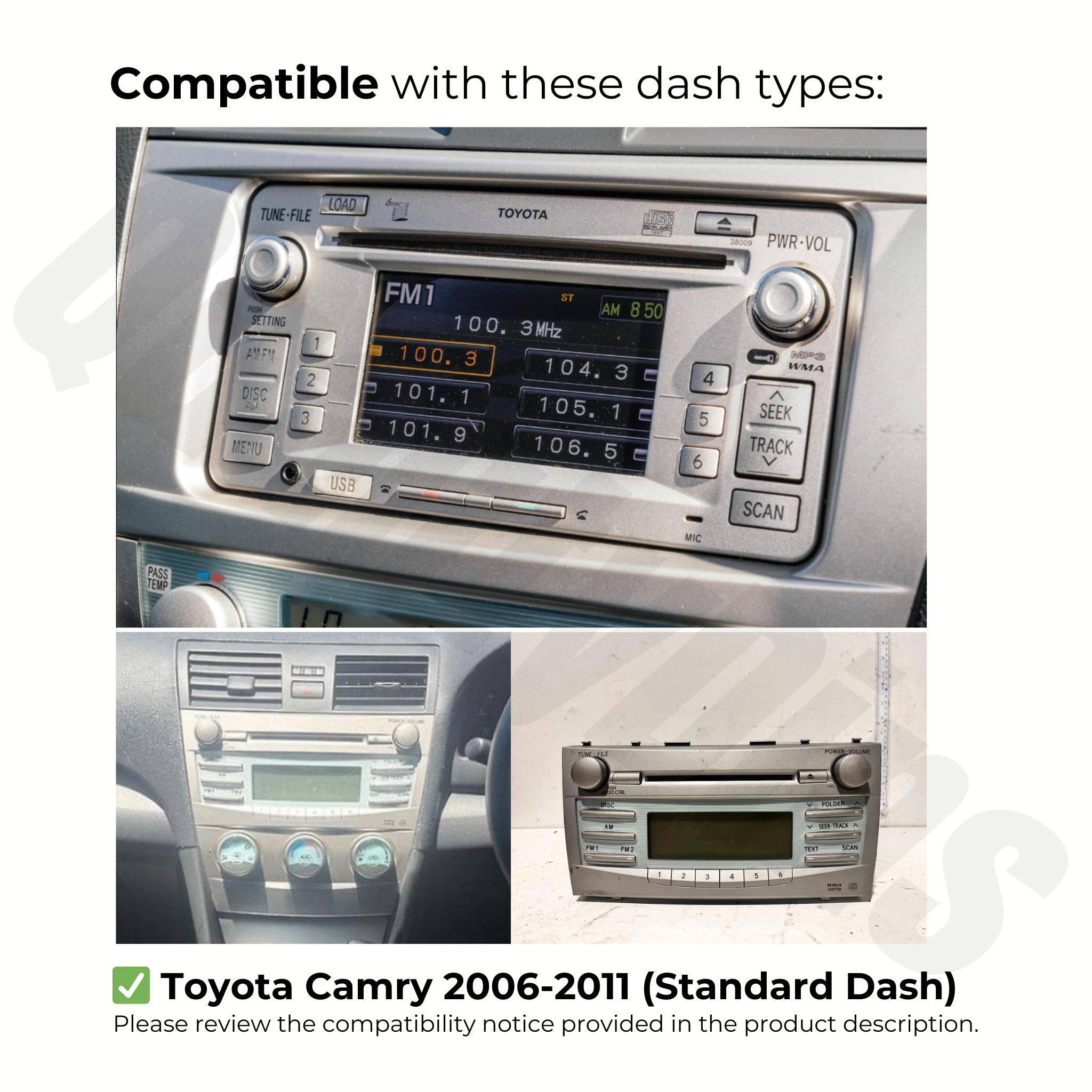Toyota Camry 2006-2011 | Apple CarPlay & Android Auto Head Unit Upgrade Kit