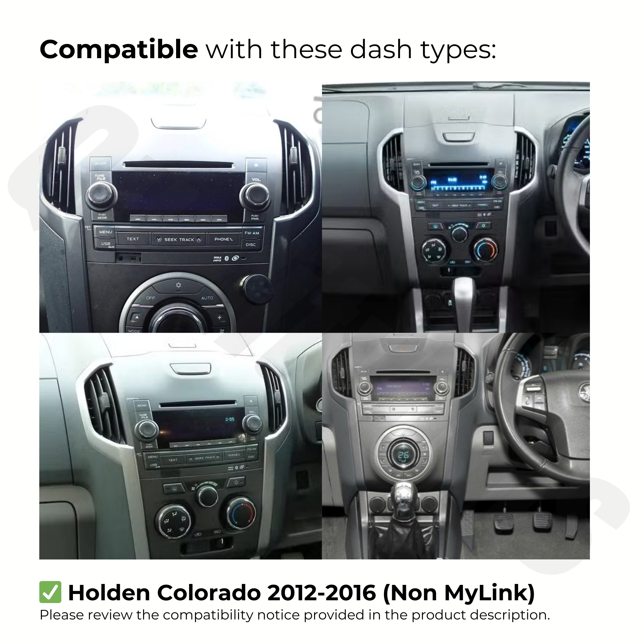 Holden Colorado 2012-2016 | Apple CarPlay & Android Auto Head Unit Upgrade Kit | Fits MyLink & Non-MyLink Models
