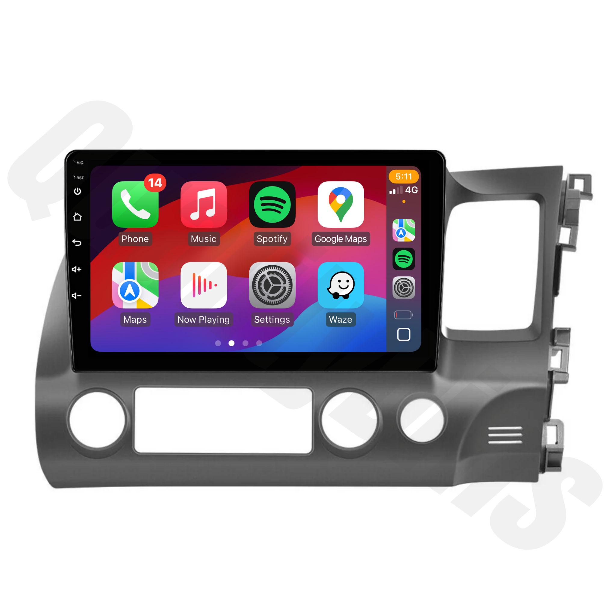Honda Civic 2006-2011 | Apple CarPlay & Android Auto Head Unit Upgrade Kit | (Sedan)