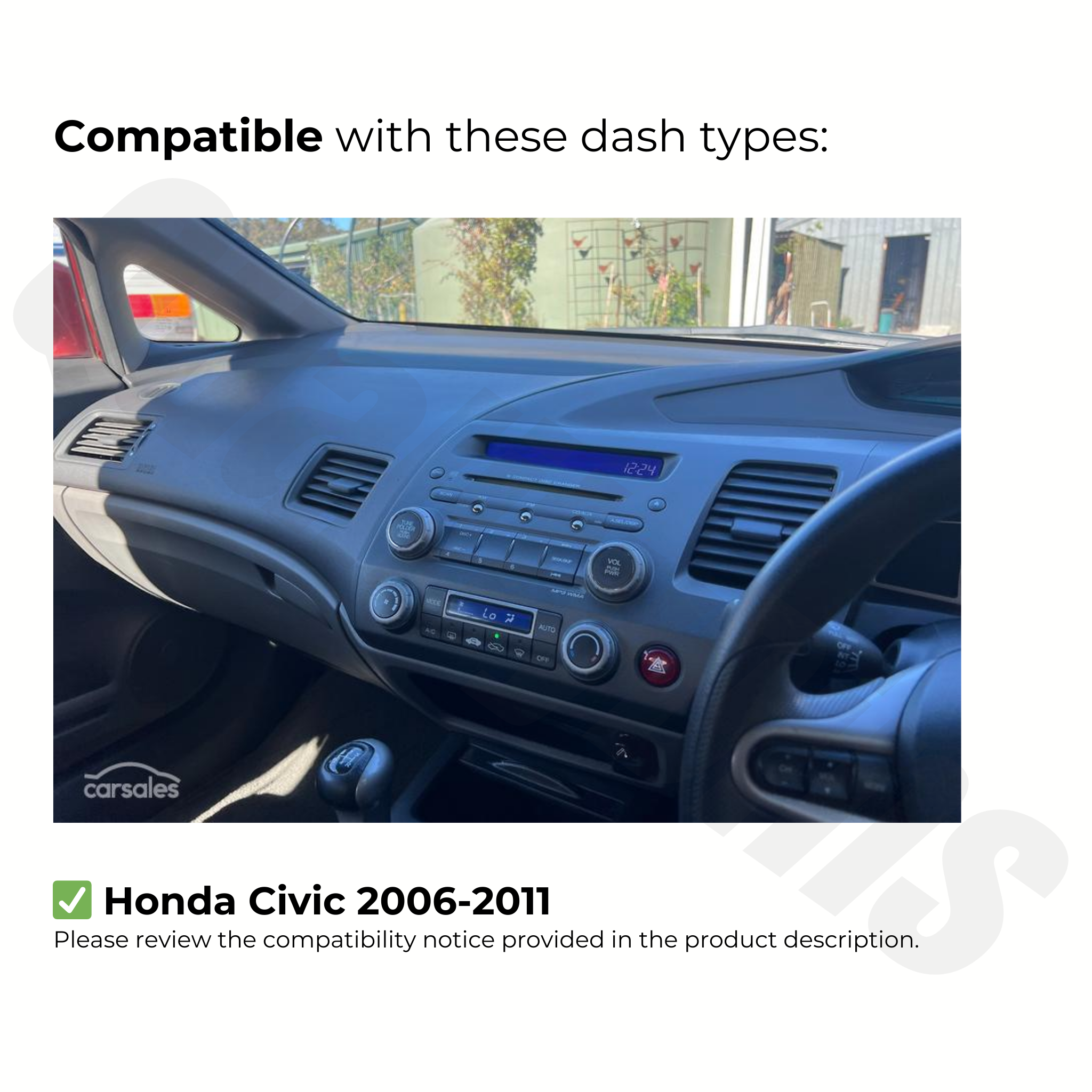 Honda Civic 2006-2011 | Apple CarPlay & Android Auto Head Unit Upgrade Kit | (Sedan)