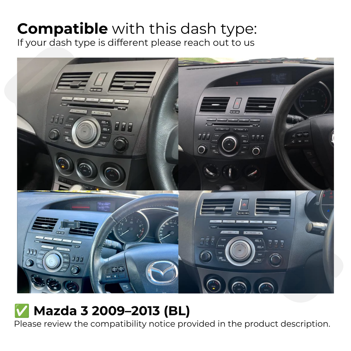 Mazda 3 2009–2013 (BL) | Apple CarPlay & Android Auto Head Unit Upgrade Kit
