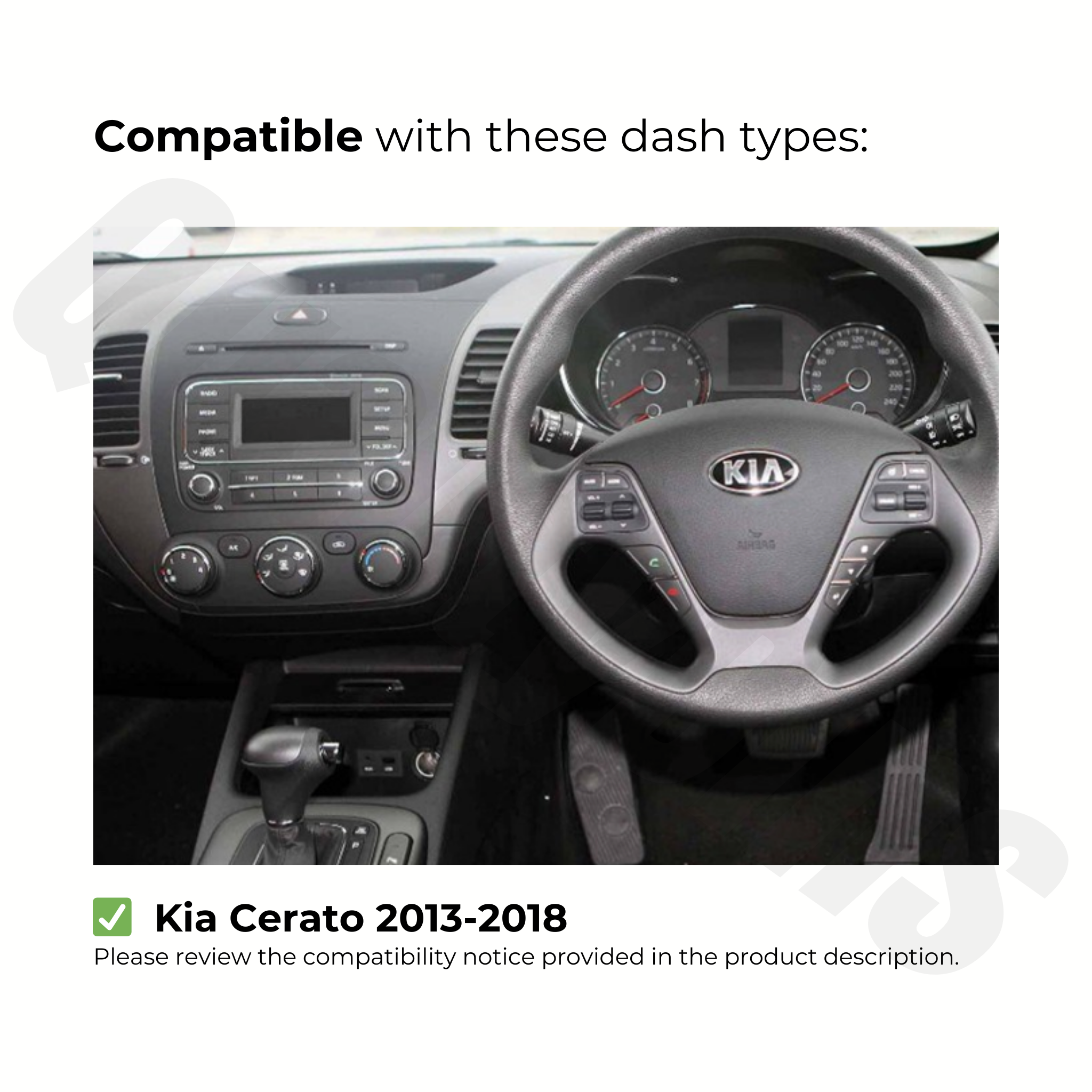Kia Cerato 2013-2018 | Apple CarPlay & Android Auto Head Unit Upgrade Kit