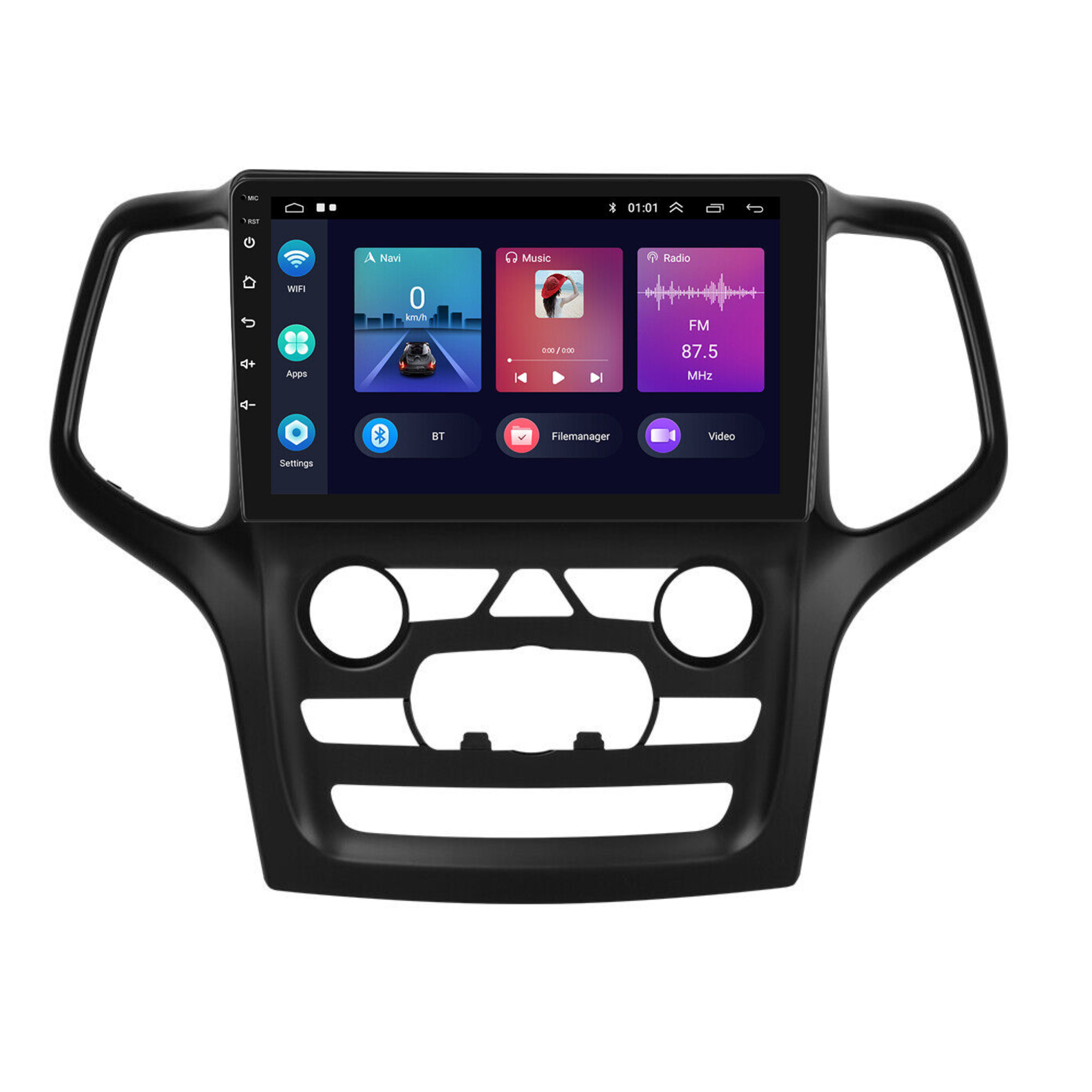 Jeep Grand Cherokee 2014-2022 Apple CarPlay and Android Auto Plug and Plug Head Unit Upgrade Kit