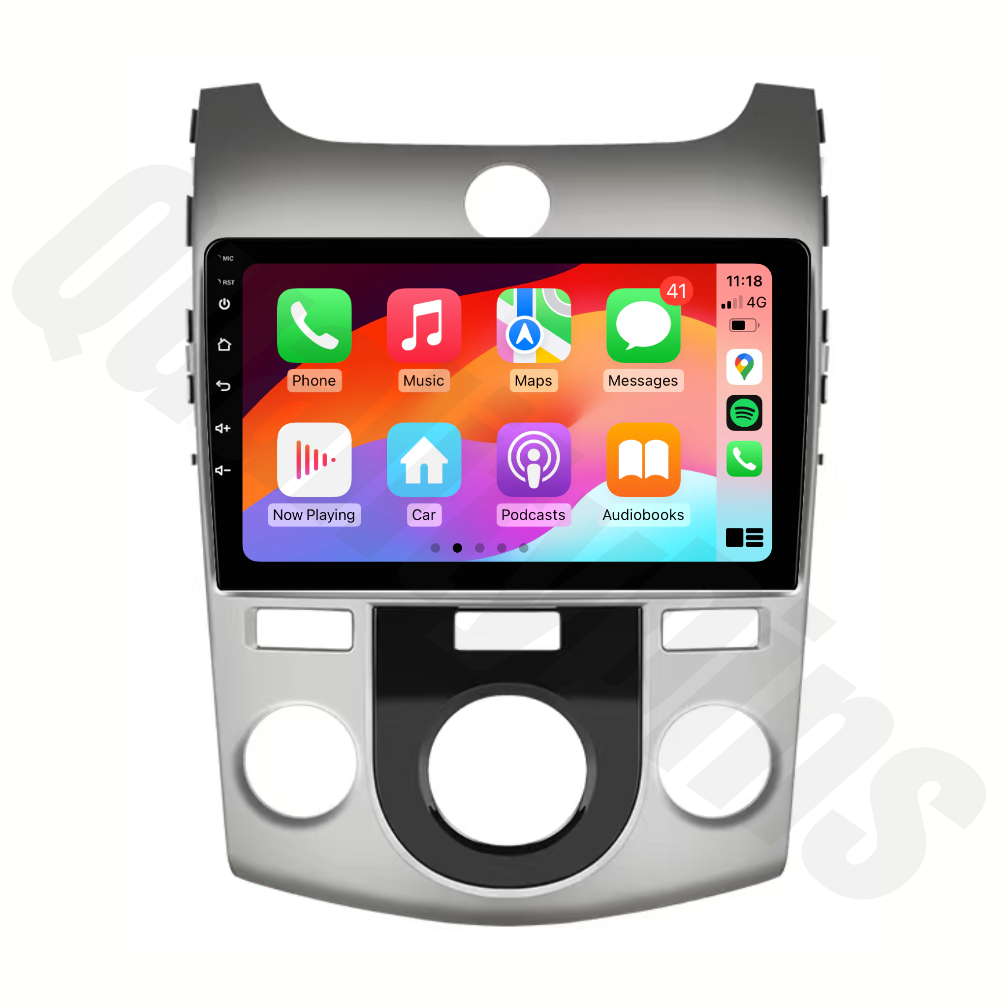 Kia Cerato 2009-2013 | Apple CarPlay & Android Auto Head Unit Upgrade Kit | Manual A/C Knobs