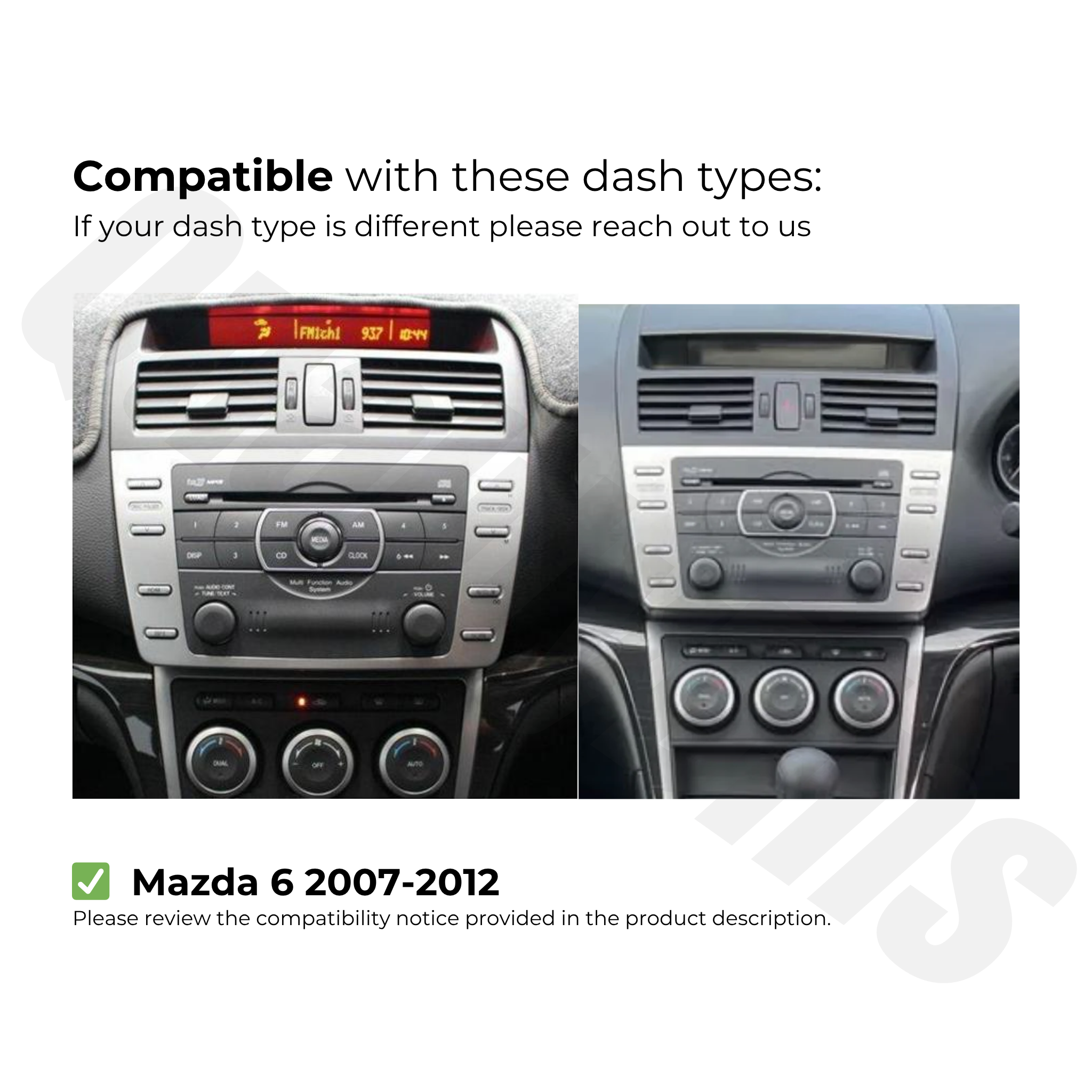 Mazda 6 2007-2012 | Apple CarPlay & Android Auto Head Unit Upgrade Kit