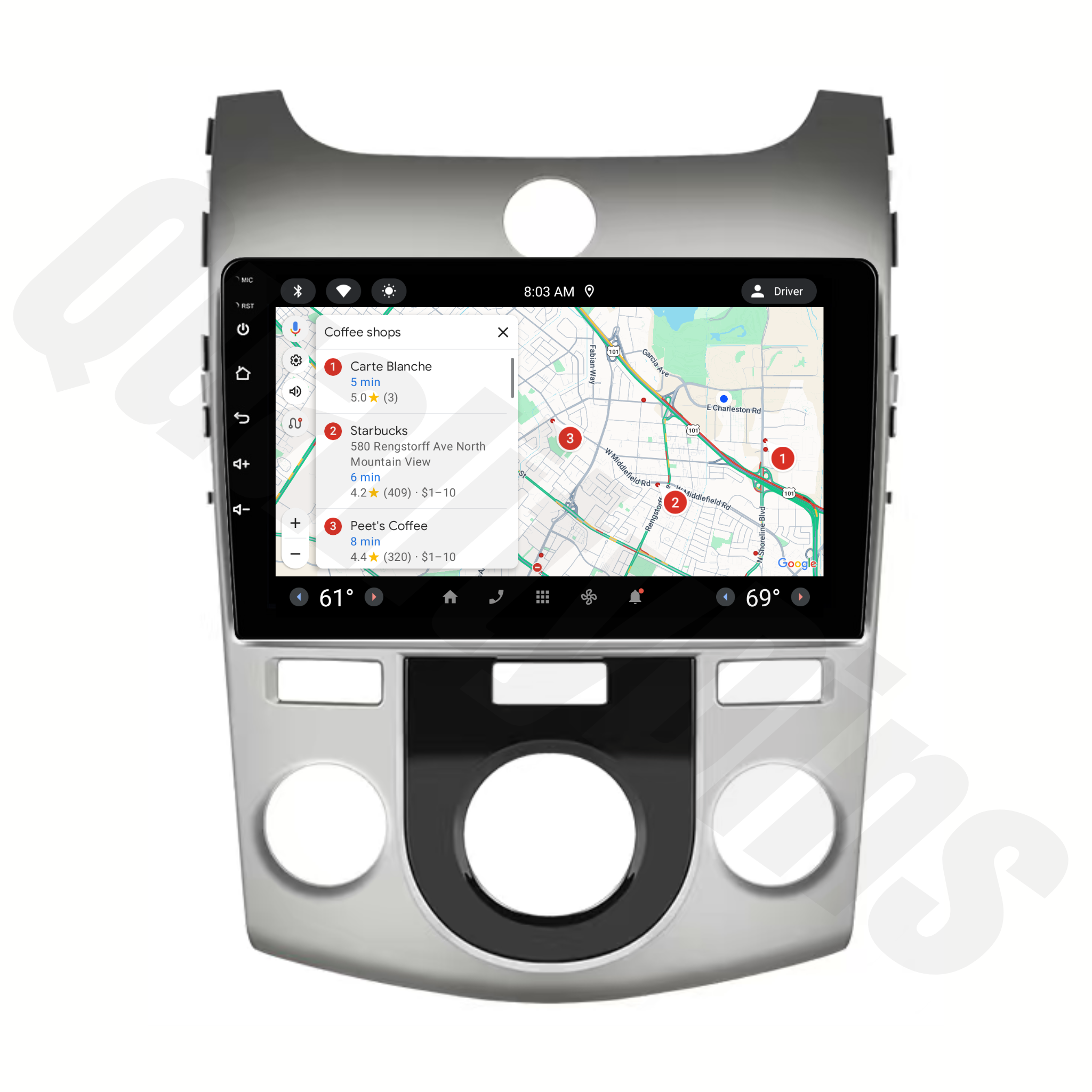 Kia Cerato 2009-2013 | Apple CarPlay & Android Auto Head Unit Upgrade Kit | Manual A/C Knobs