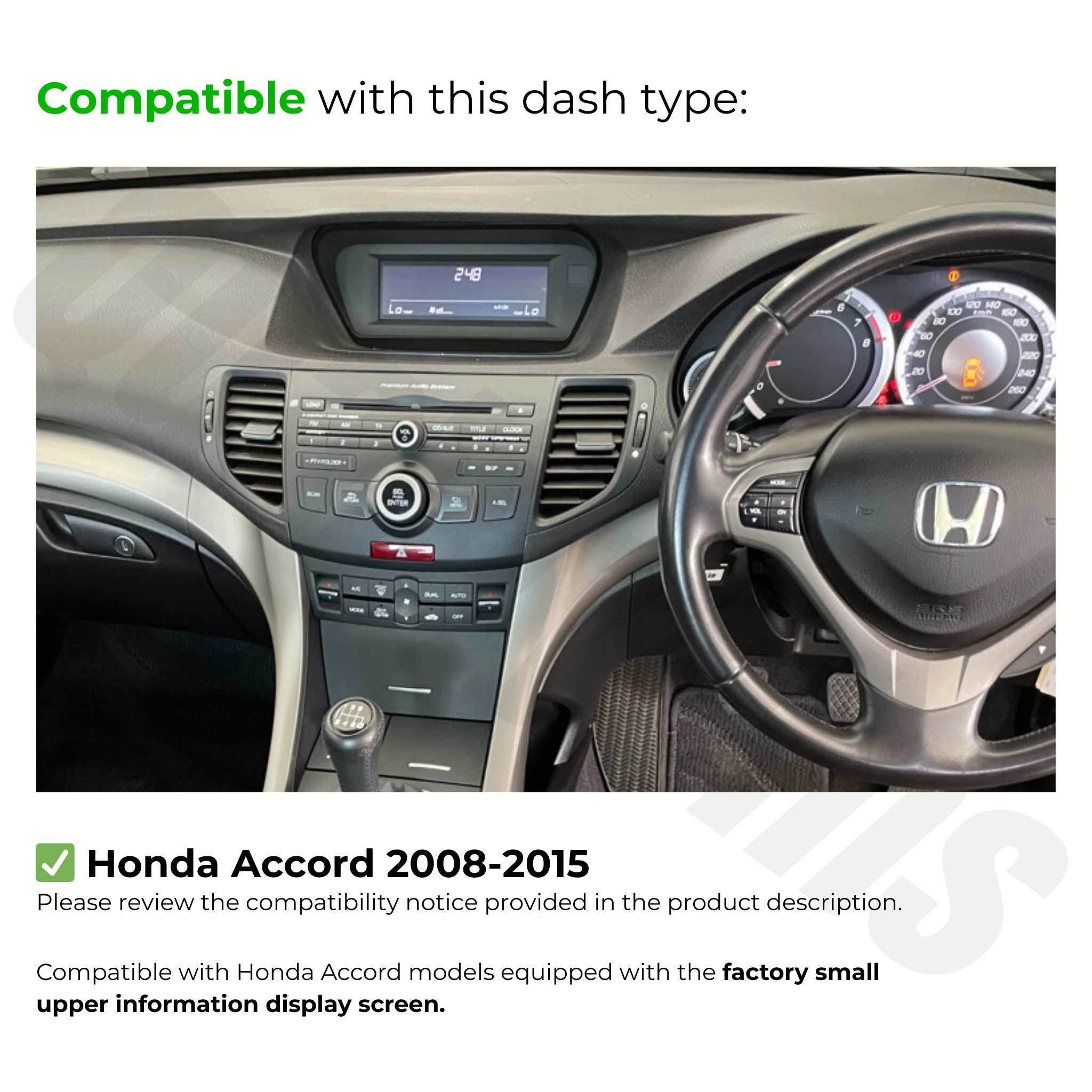 Honda Accord 2008-2015 | Apple CarPlay & Android Auto Head Unit Upgrade Kit