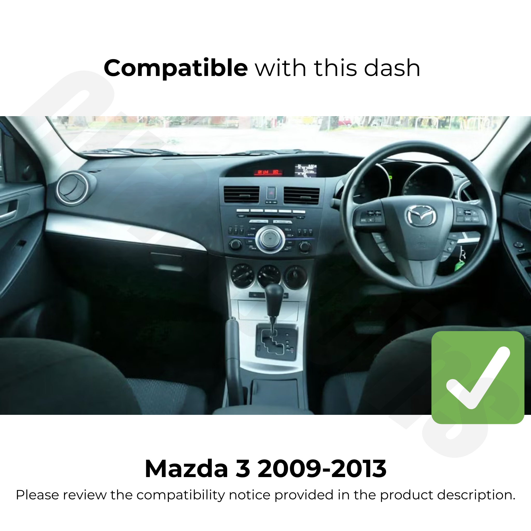 Mazda 3 BL Series 2009–2013 | Apple CarPlay & Android Auto Head Unit Upgrade Kit | Fits Late Dash (See Photo)