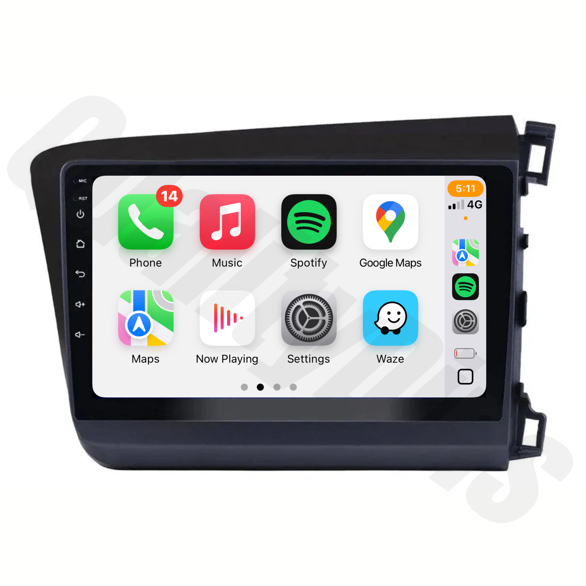 Honda Civic 2012-2015 | Apple CarPlay & Android Auto Head Unit Upgrade Kit | (Sedan)