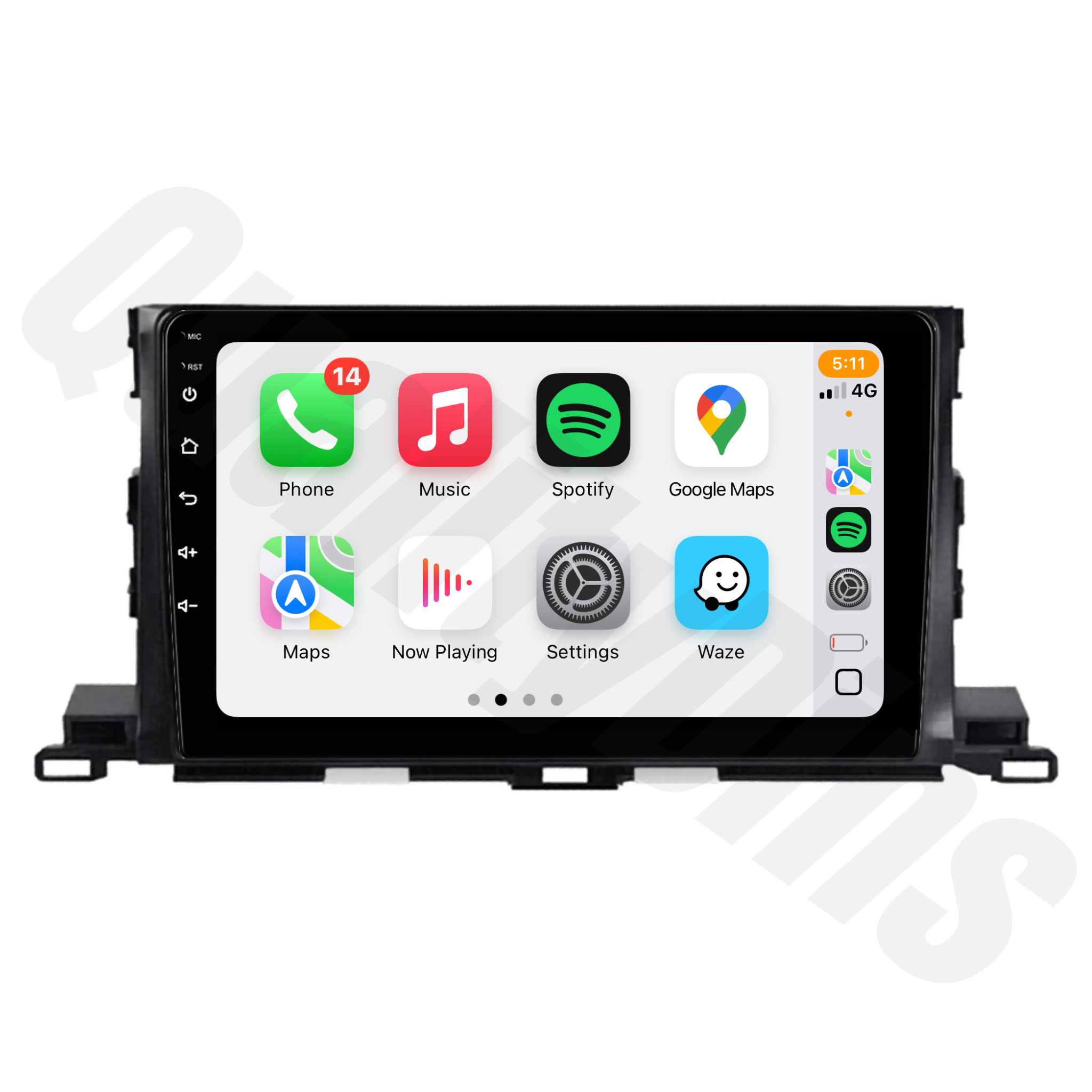 Toyota Kluger 2014-2019 | Apple CarPlay & Android Auto Head Unit Upgrade Kit