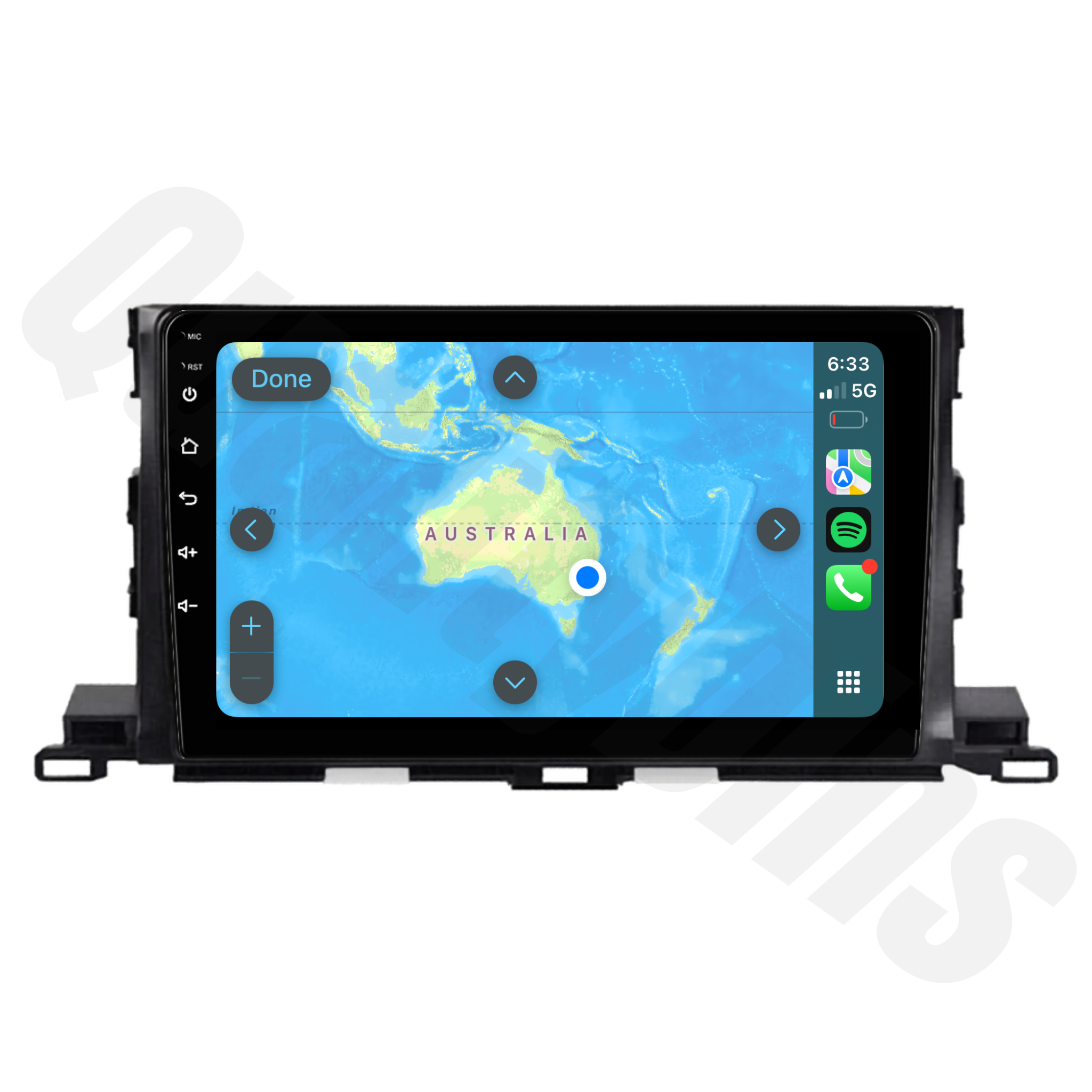 Toyota Kluger 2014-2019 | Apple CarPlay & Android Auto Head Unit Upgrade Kit