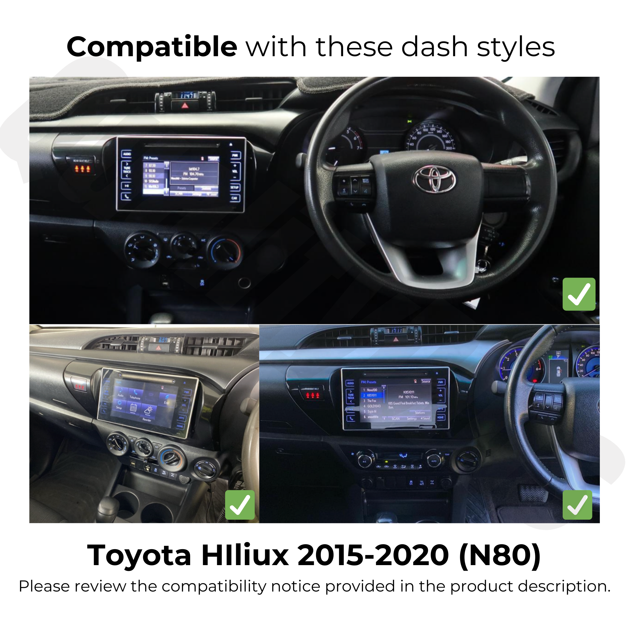Toyota Hilux N80 - SR5/SR/Workmate 2015-2020 | Apple CarPlay & Android Auto Head Unit Upgrade Kit