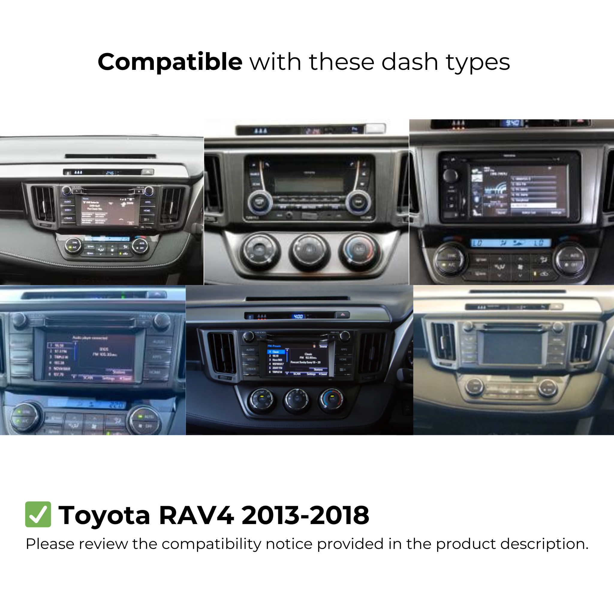 Toyota Rav 4 2013-2018  | Apple CarPlay & Android Auto Head Unit Upgrade Kit
