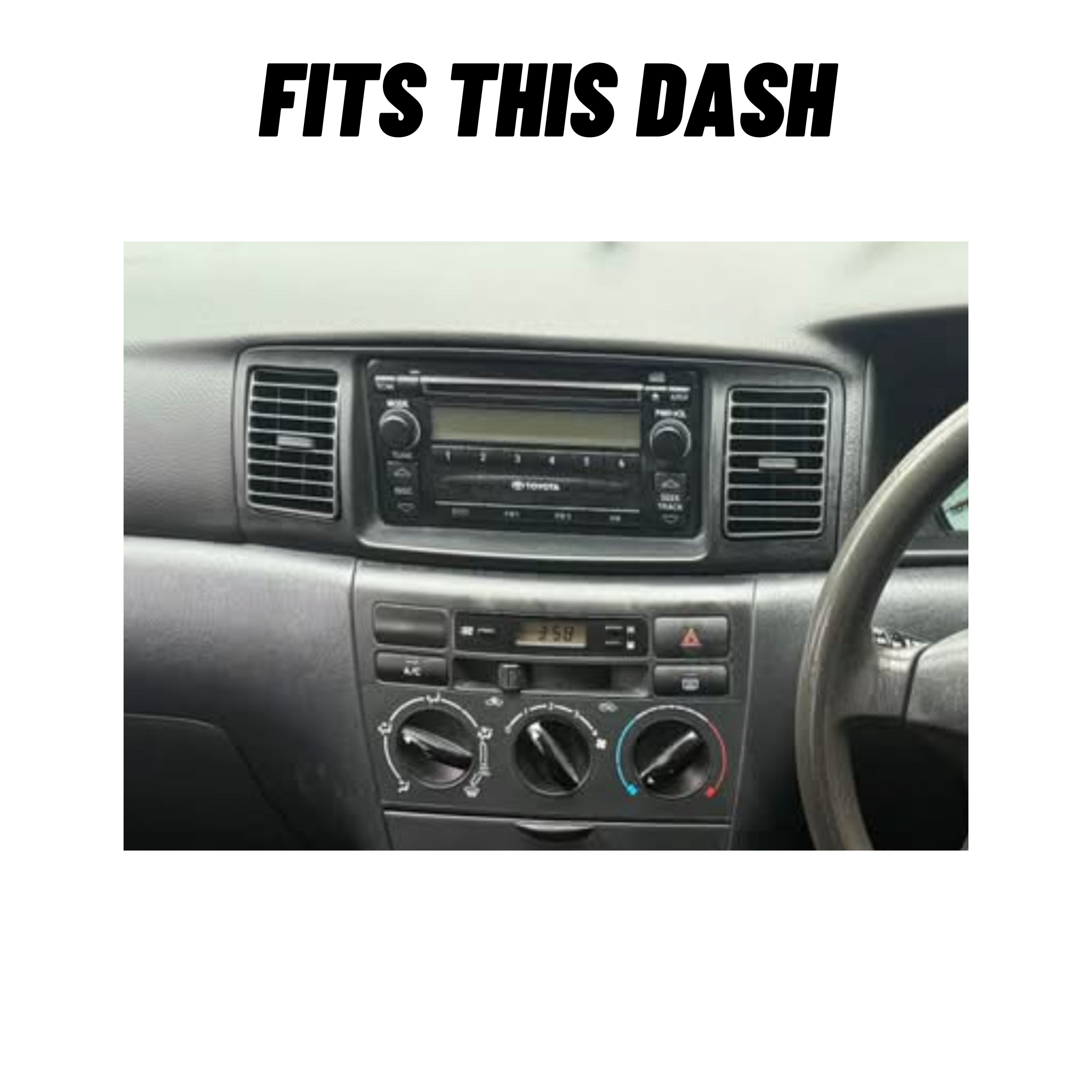 Toyota Corolla 2002-2007 Hatchback Apple CarPlay and Android Auto Plug and Plug Head Unit Upgrade Kit