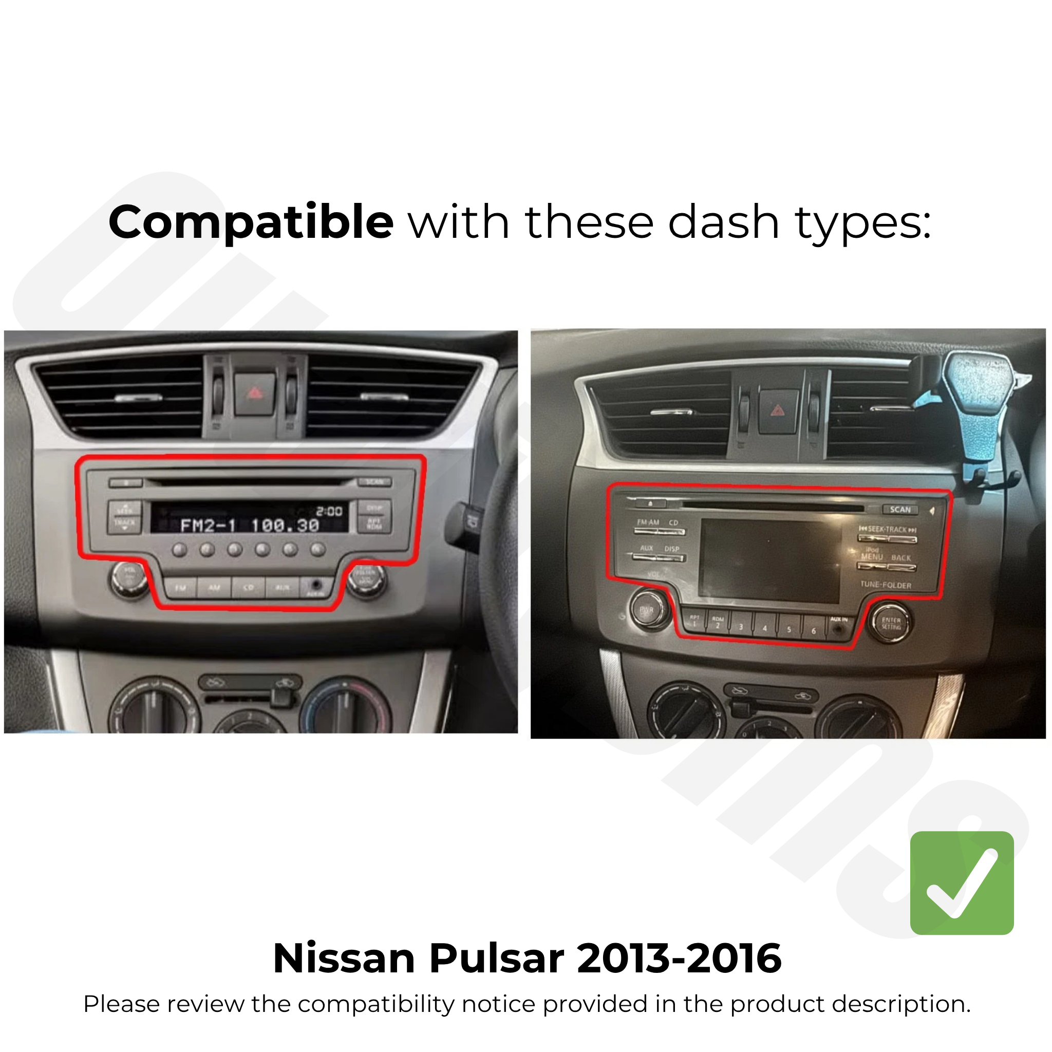 Nissan Pulsar 2013-2016 | Apple CarPlay & Android Auto Head Unit Upgrade Kit