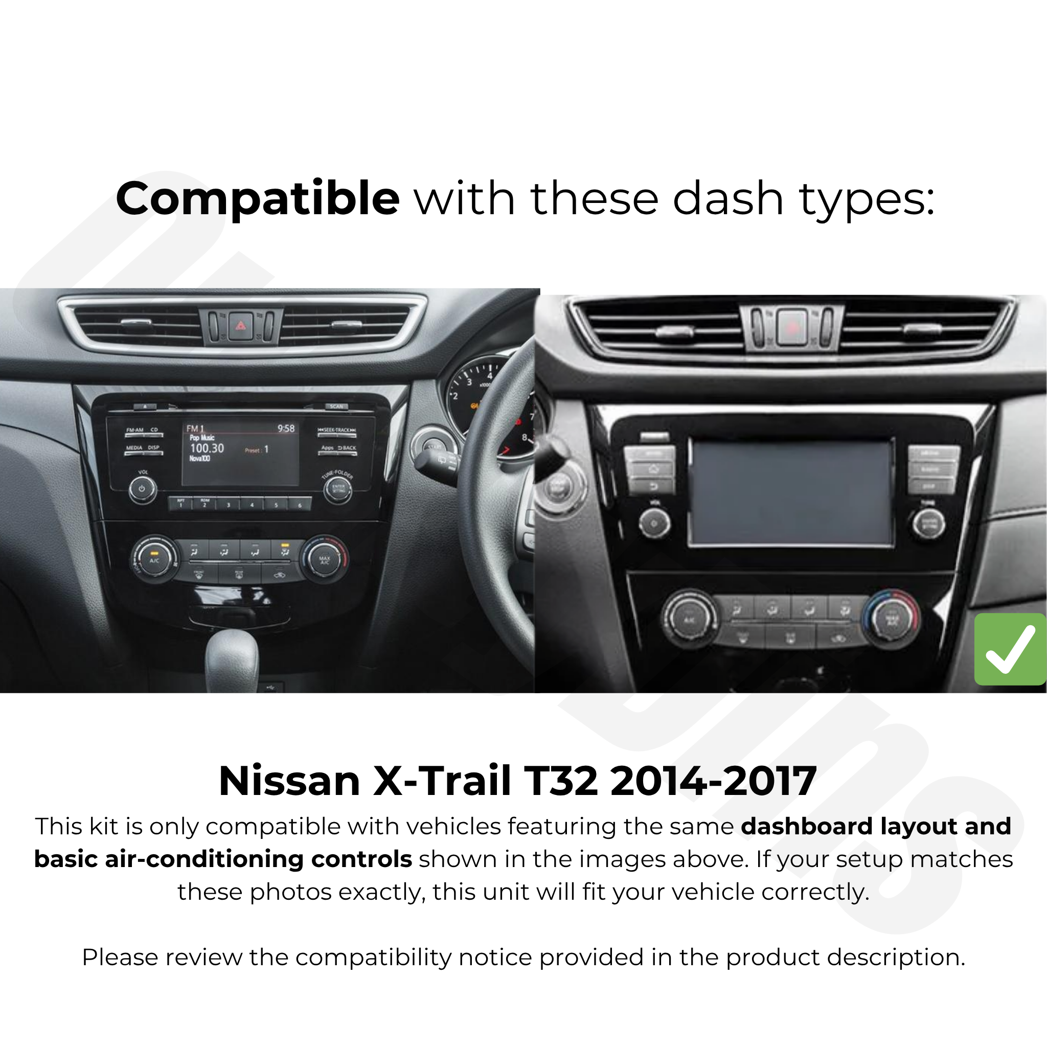 Nissan X-Trail T32 2014-2017 | Apple CarPlay & Android Auto Head Unit Upgrade Kit