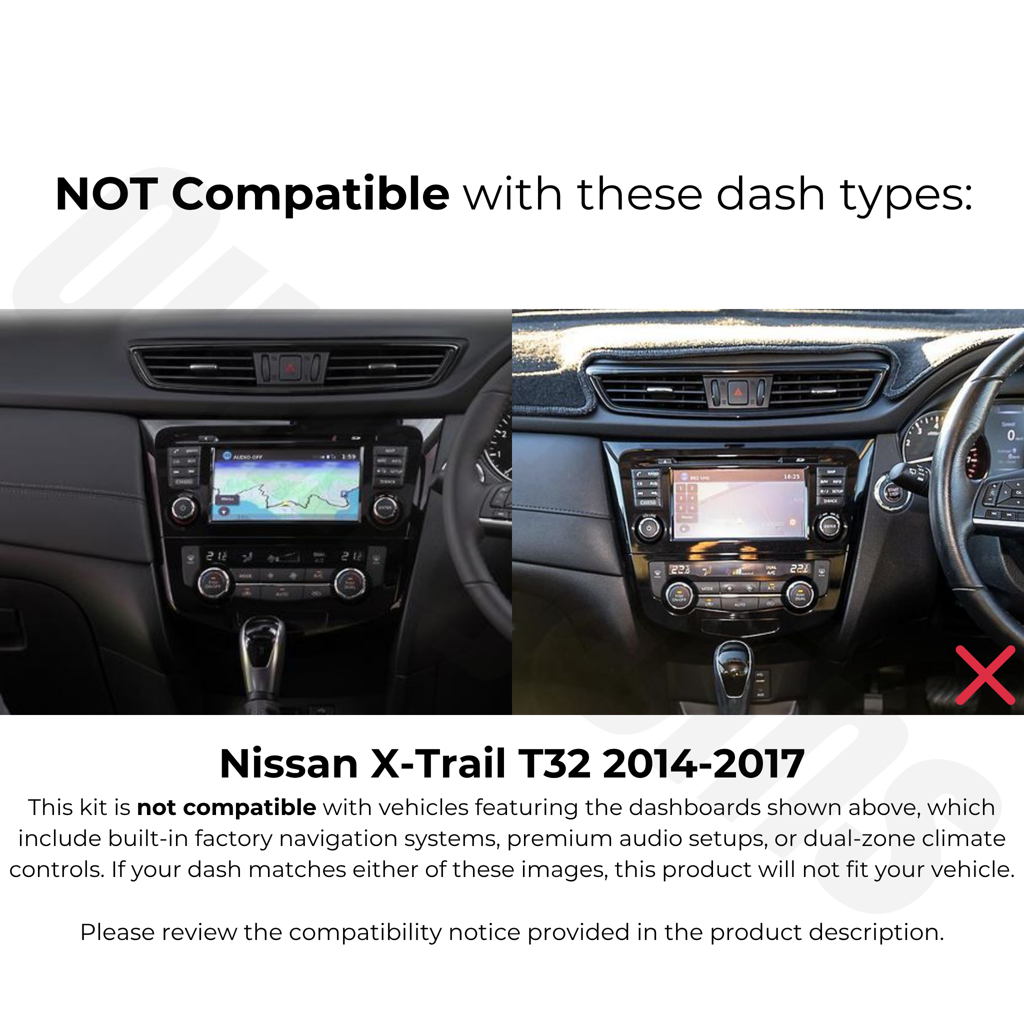 Nissan X-Trail T32 2014-2017 | Apple CarPlay & Android Auto Head Unit Upgrade Kit