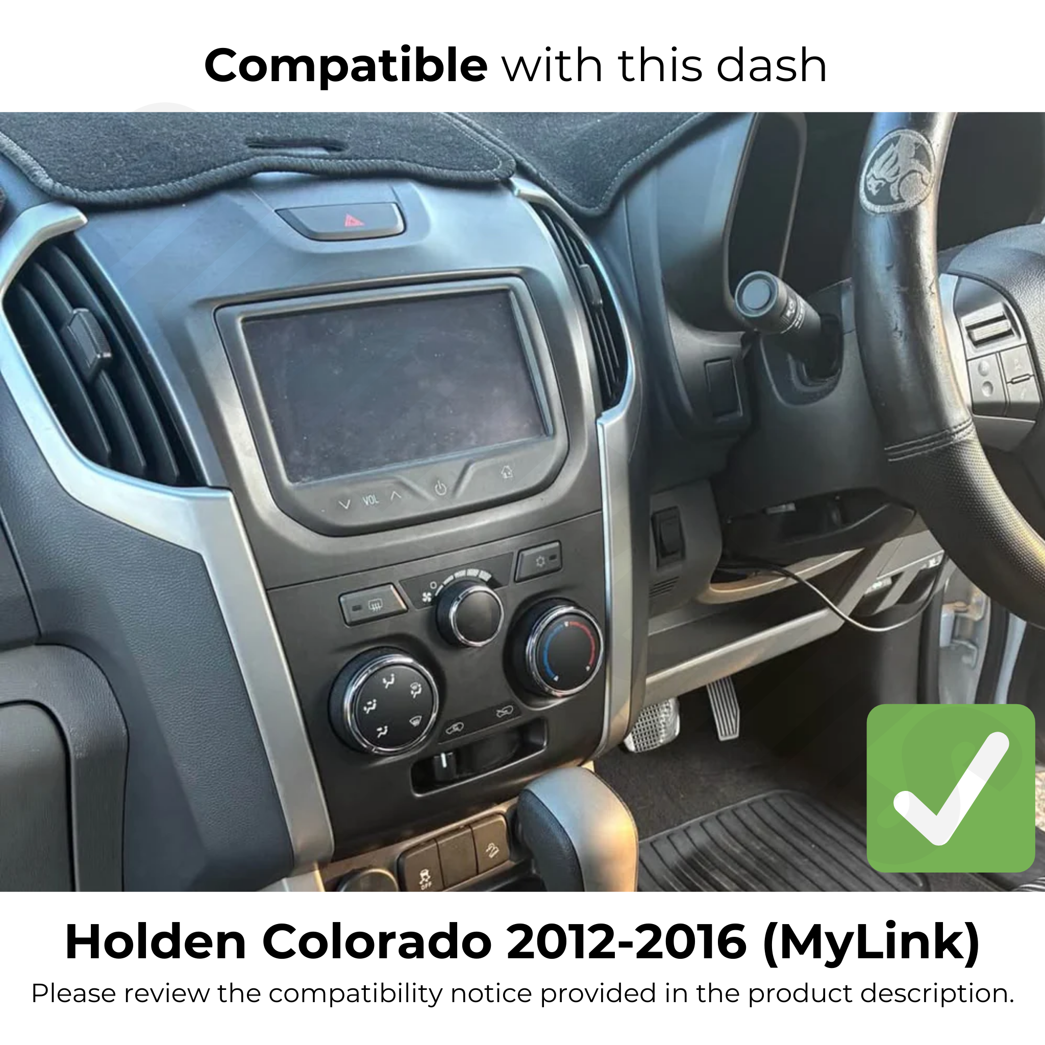 Holden Colorado 2012-2016 (MyLink)  | Apple CarPlay & Android Auto Head Unit Upgrade Kit | Fits MyLink Model (See Photo)