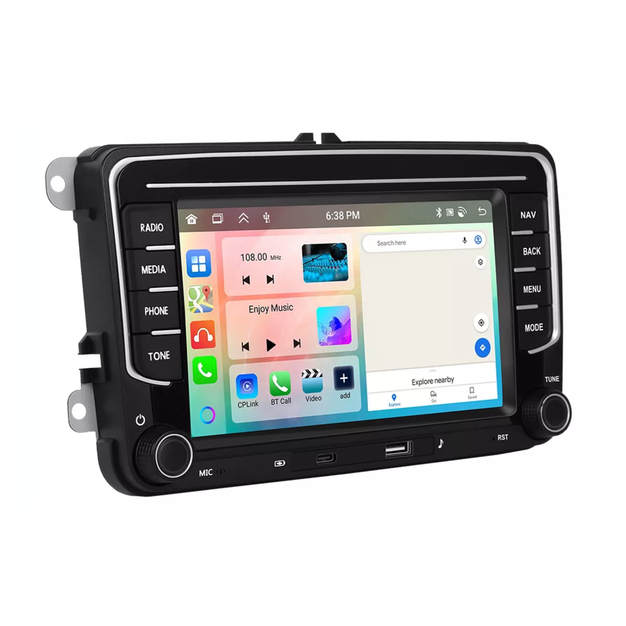 VOLKSWAGEN GOLF GTI MK5 2006-2009 Apple CarPlay and Android Auto Plug and Plug Head Unit Upgrade Kit