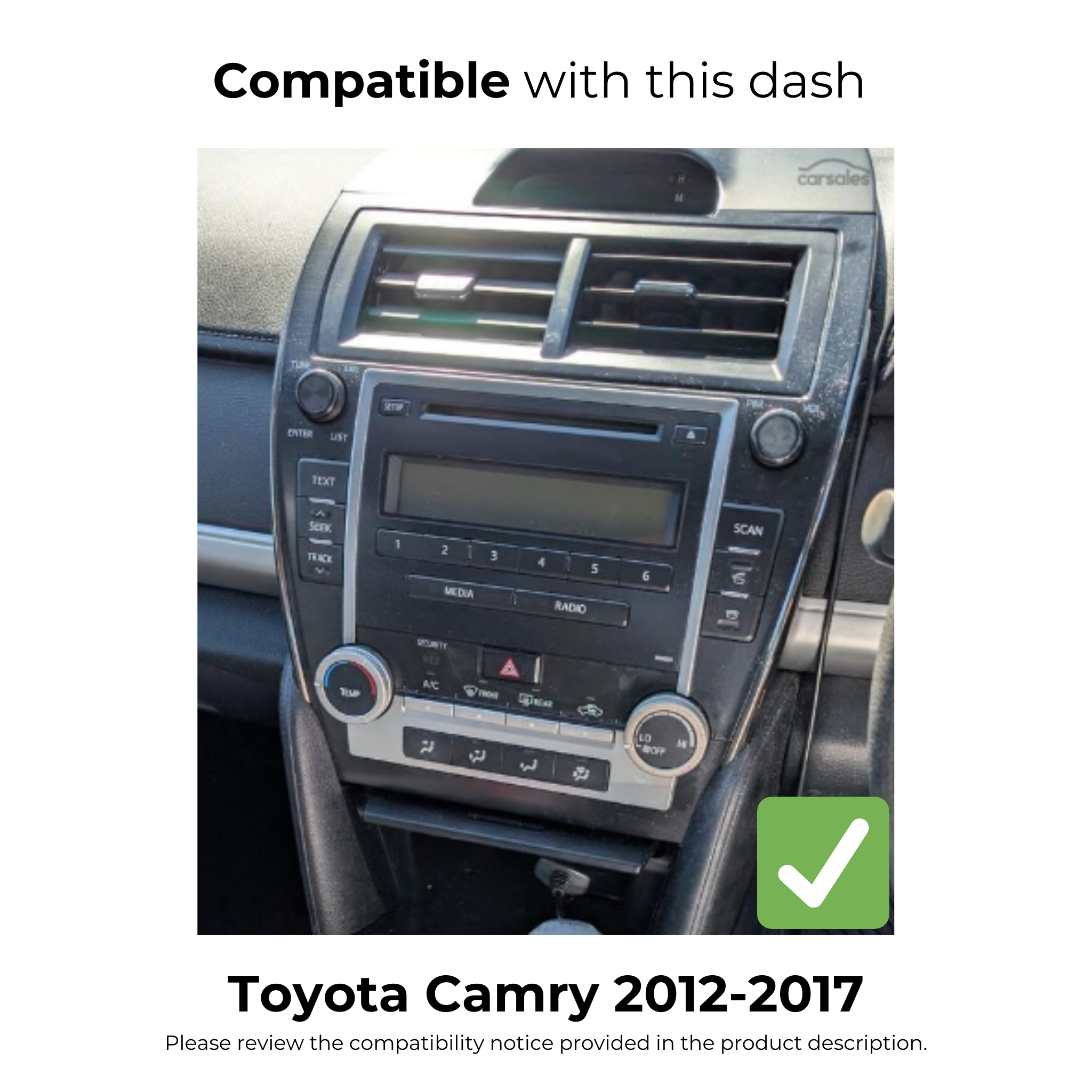 Toyota Camry 2012-2017 | Apple CarPlay & Android Auto Head Unit Upgrade Kit