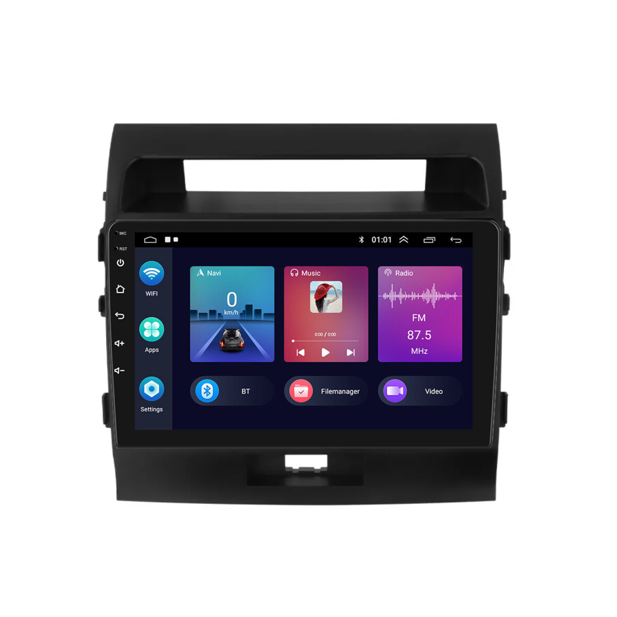 Toyota Landcruiser 200 Series 2008-2014 Apple CarPlay and Android Auto Plug and Plug Head Unit Upgrade Kit