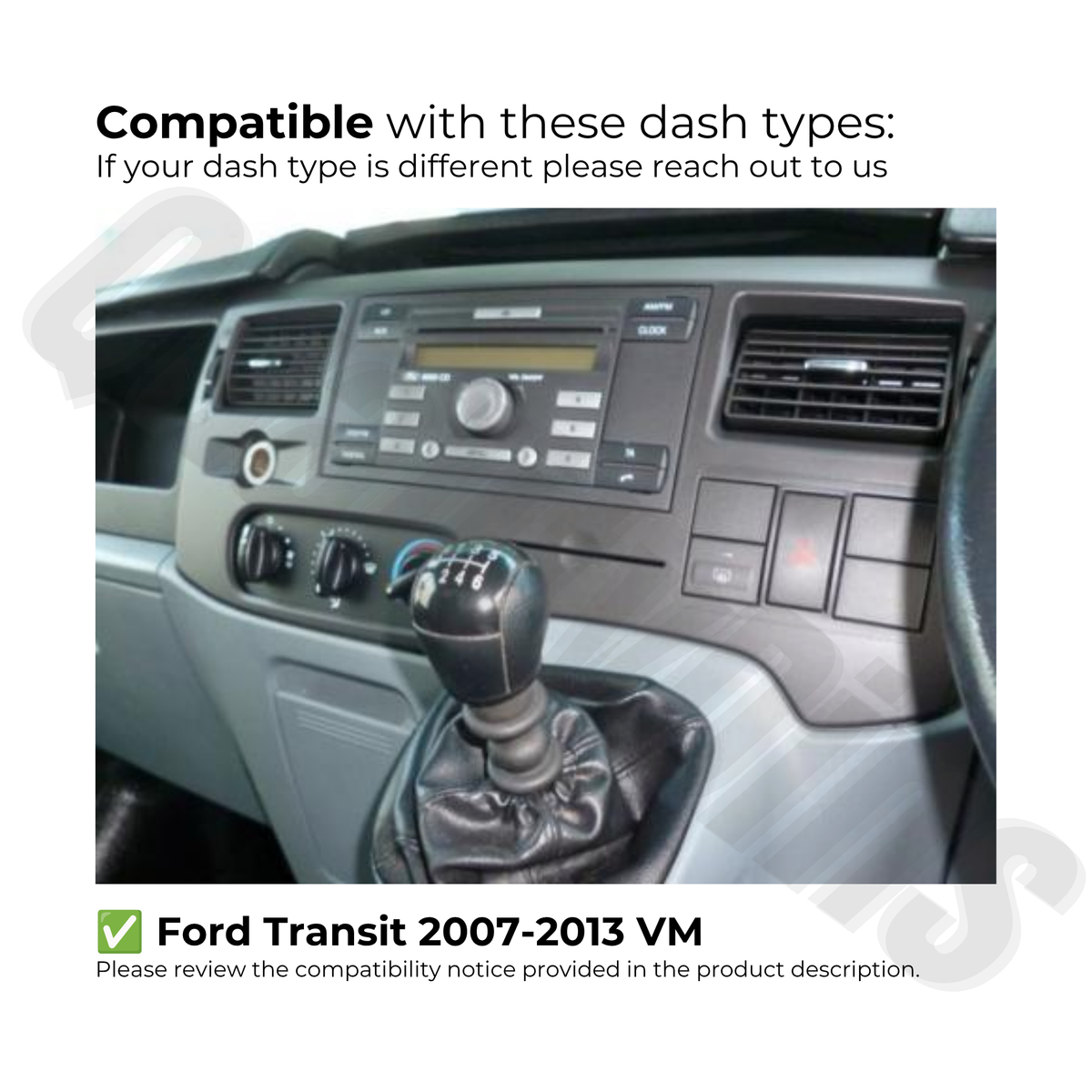 Ford Transit 2007-2013 VM | Apple CarPlay & Android Auto Head Unit Upgrade Kit
