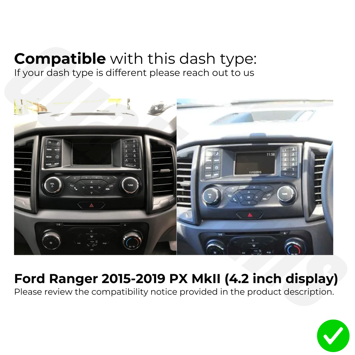 Ford Ranger PX2 2015–2019 | Apple CarPlay & Android Auto Head Unit Upgrade Kit