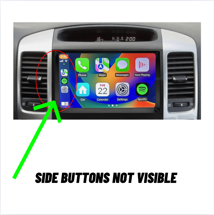 Toyota Prado 120 Series 2003-2009 Apple CarPlay and Android Auto Plug and Plug Head Unit Upgrade Kit