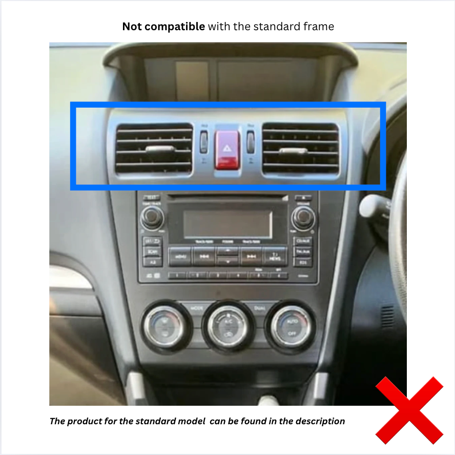 Subaru Forester SJ (Silver A/C Trim) 2013-2018 Apple CarPlay and Android Auto Plug and Plug Head Unit Upgrade Kit