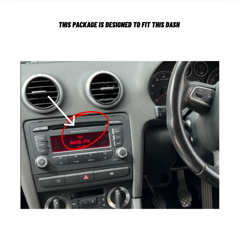 Audi A3 2008–2012 Apple CarPlay & Android Auto Plug & Play Head Unit Upgrade Kit