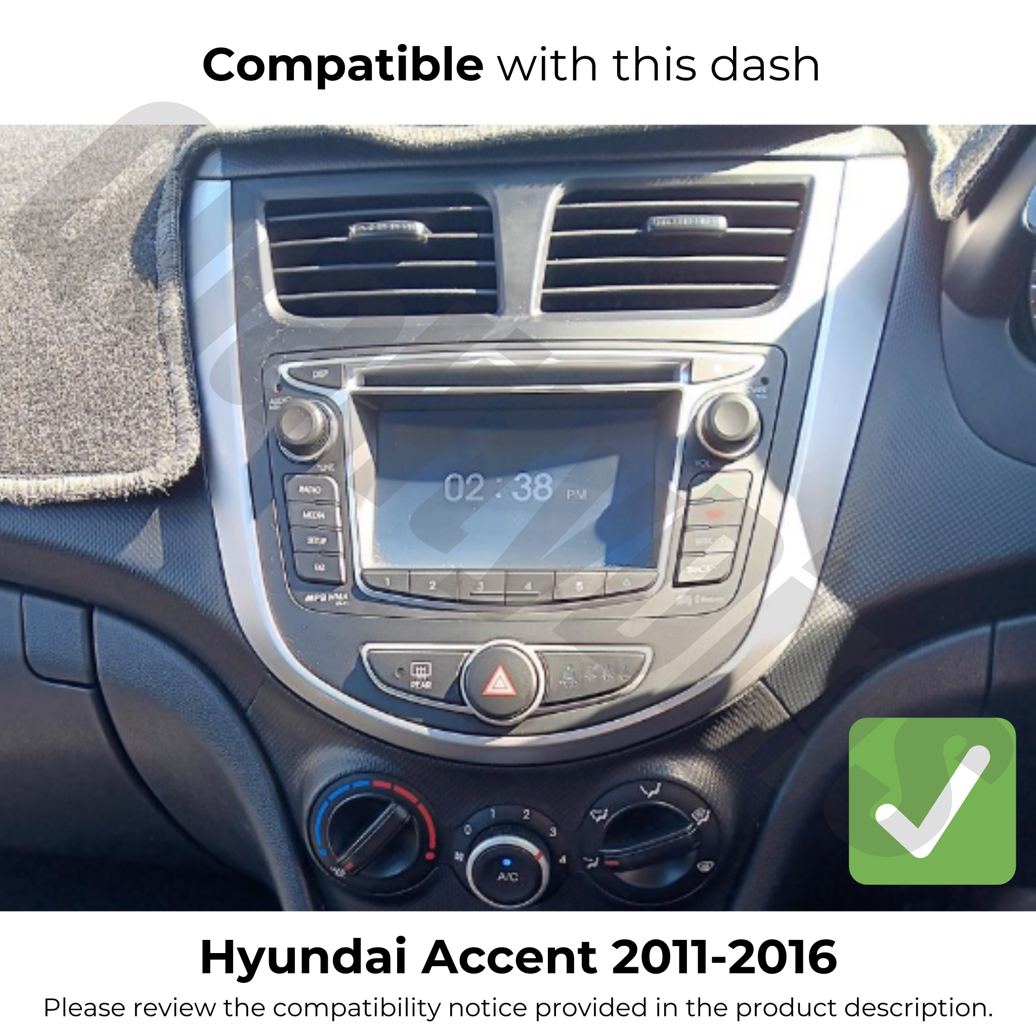 Hyundai Accent 2011-2016 | Apple CarPlay & Android Auto Head Unit Upgrade Kit