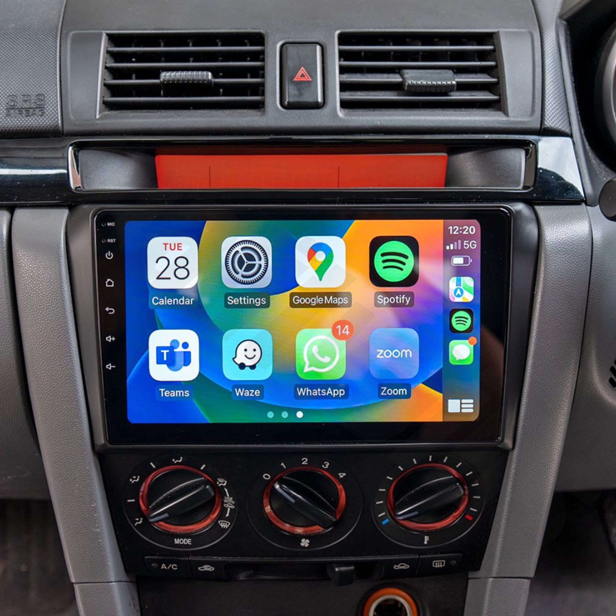 Mazda 3 BK Series 2004–2012 | Apple CarPlay & Android Auto Head Unit Upgrade Kit | Fits Early Dash (See Photo)