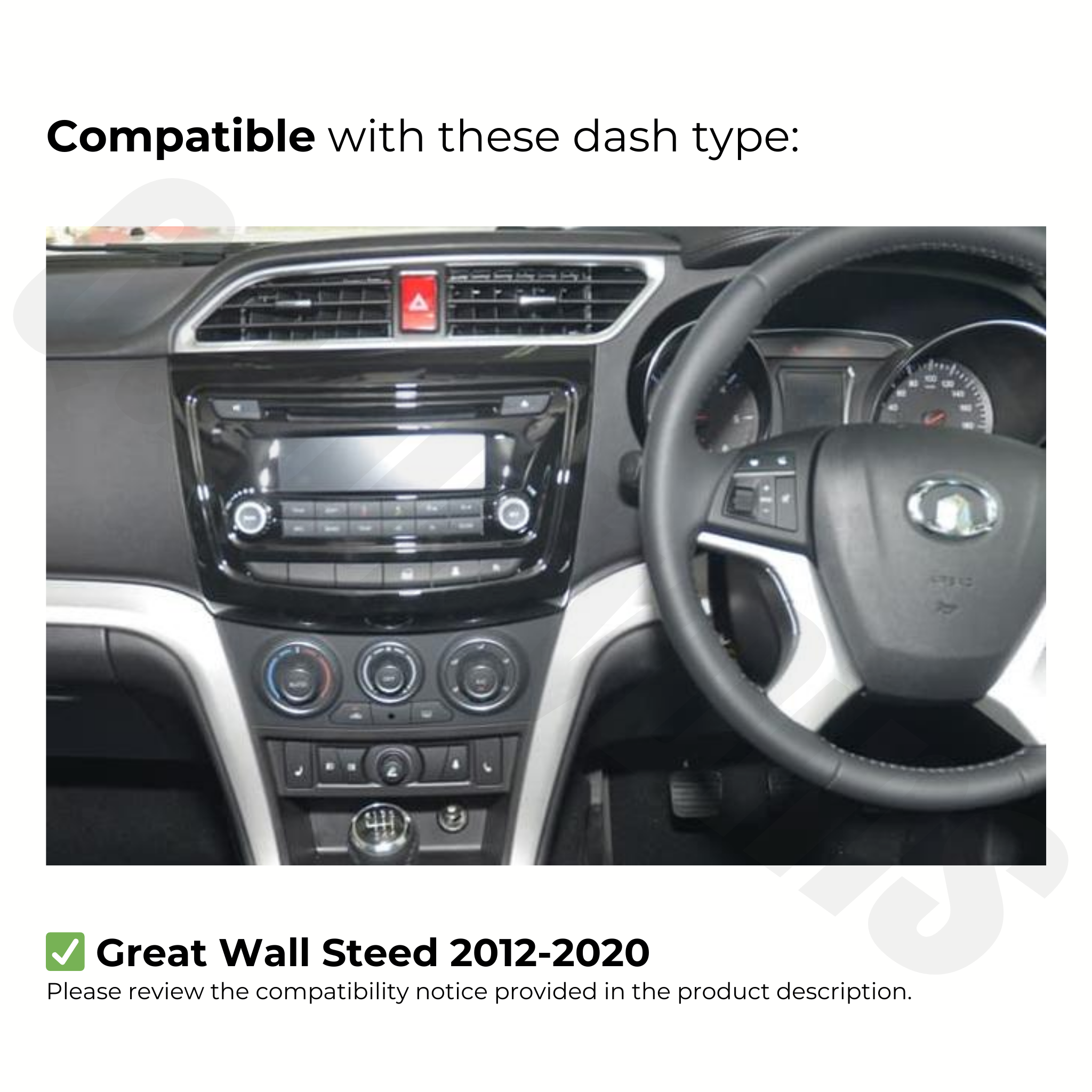 Great Wall Steed 2012-2020 | Apple CarPlay & Android Auto Head Unit Upgrade Kit