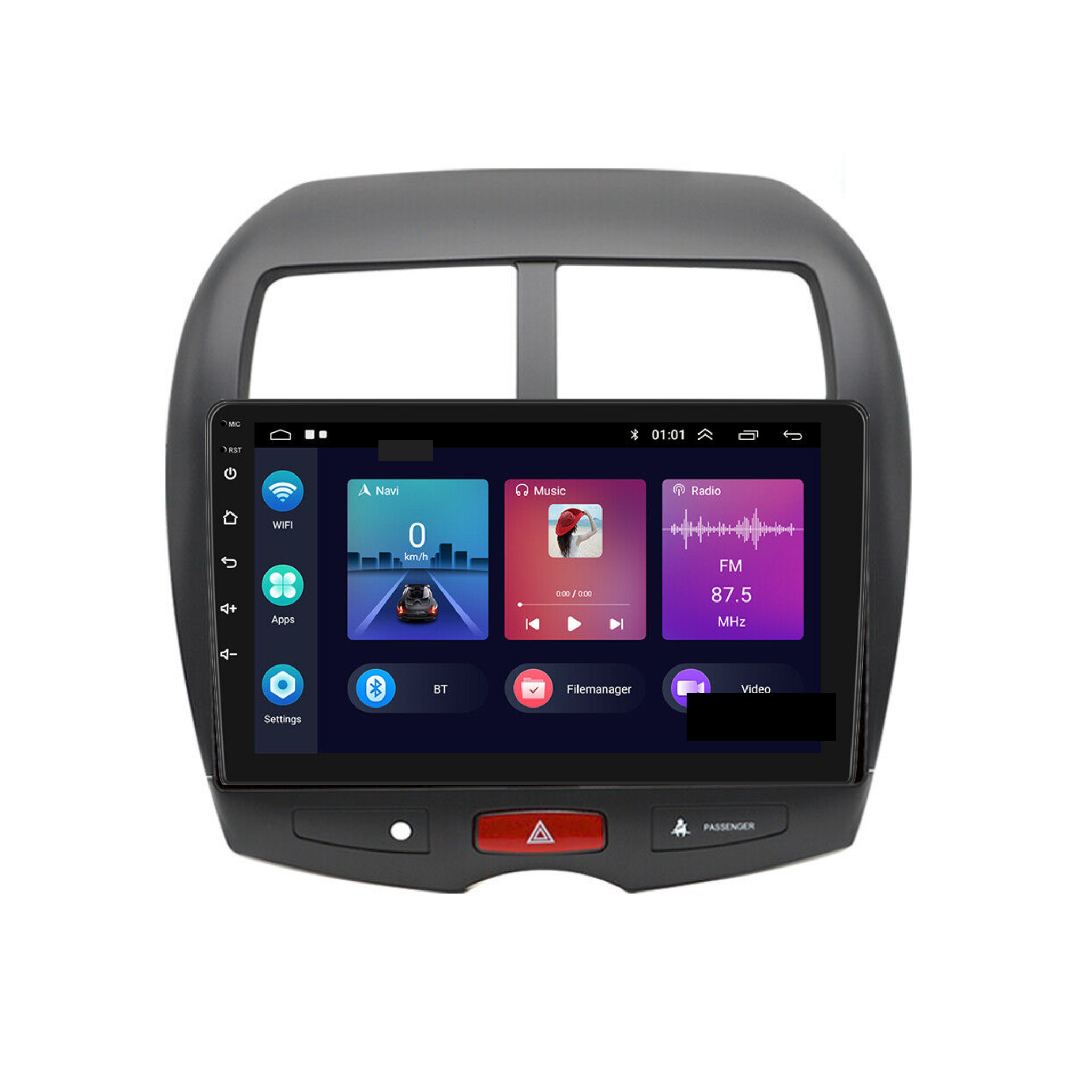 Mitsubishi ASX 2009-2017 Apple CarPlay and Android Auto Plug and Plug Head Unit Upgrade Kit