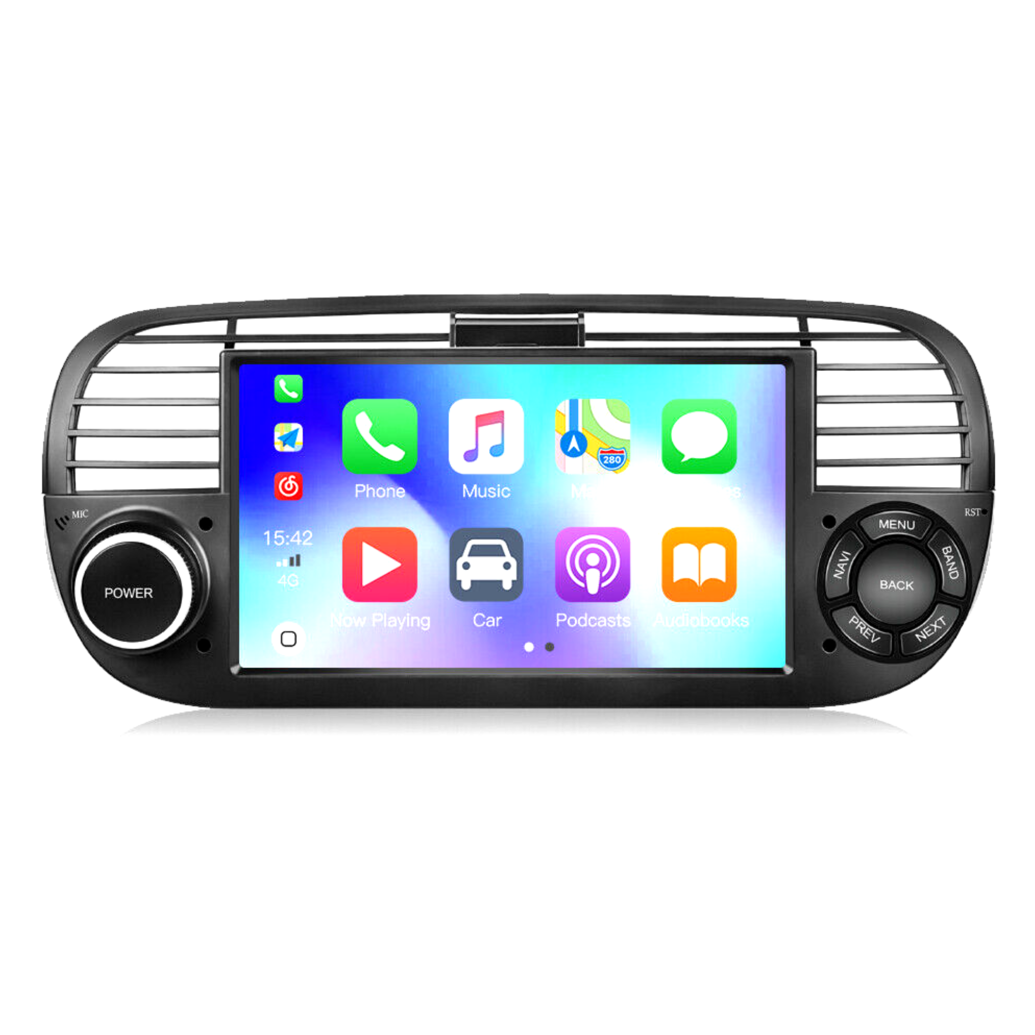 Fiat 500 - 2007-2015 Apple CarPlay and Android Auto Plug and Plug Head Unit Upgrade Kit