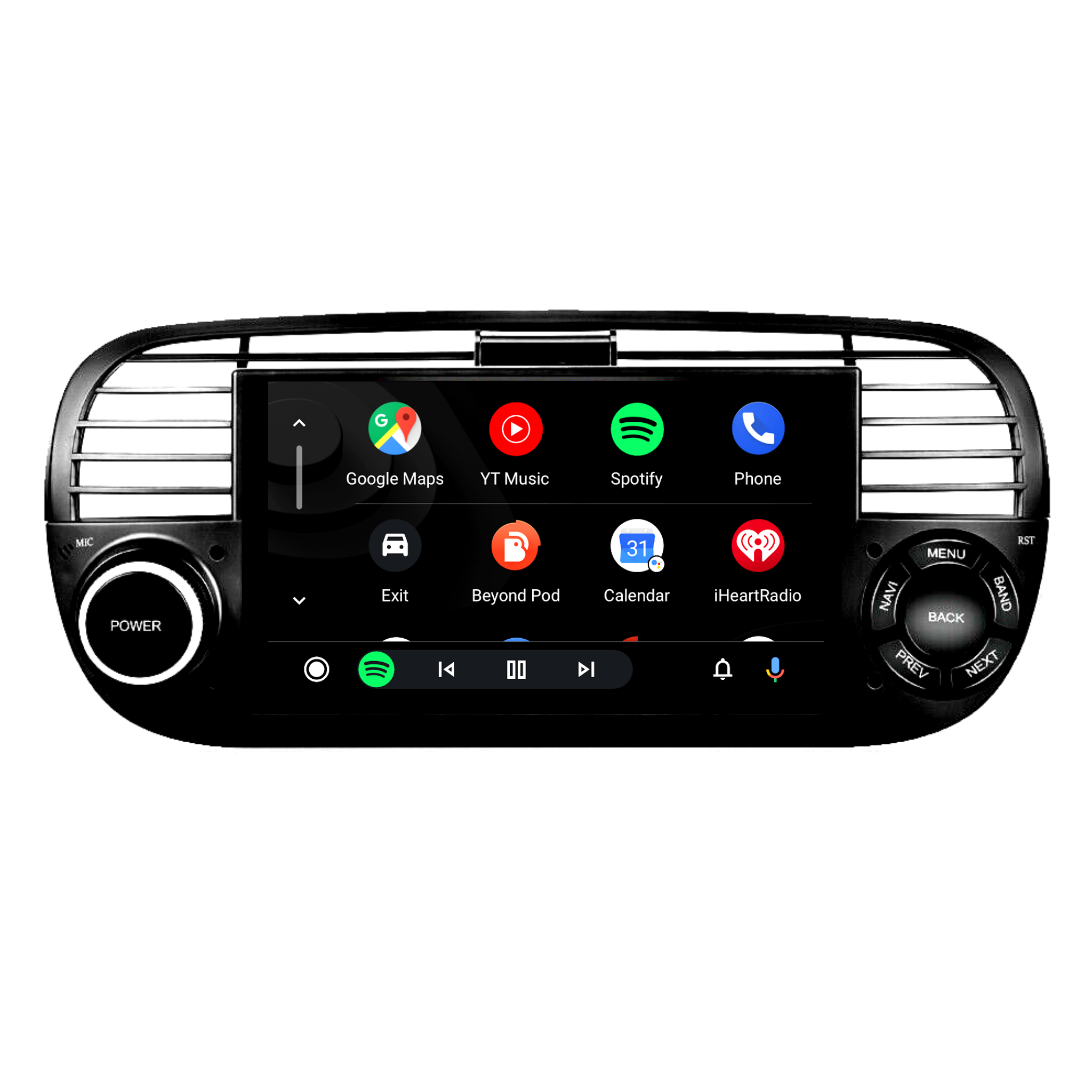 Fiat 500 - 2007-2015 Apple CarPlay and Android Auto Plug and Plug Head Unit Upgrade Kit