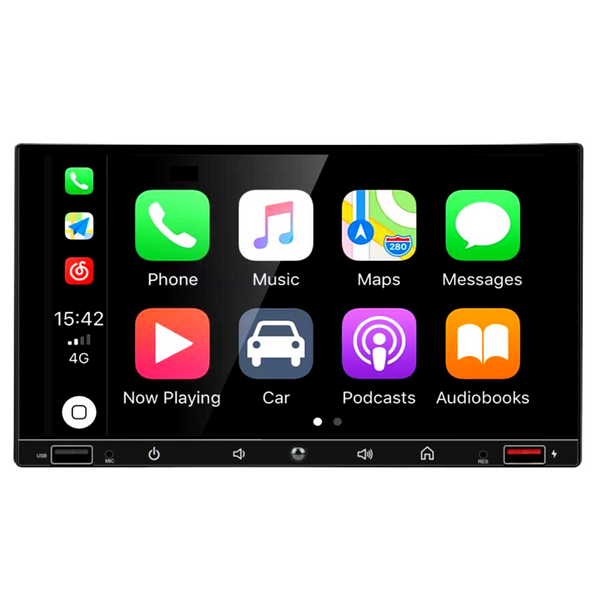 Apple CarPlay & Android Auto 7” Bottom Buttons + 2 USB Ports - A2916 Touchscreen Head Unit