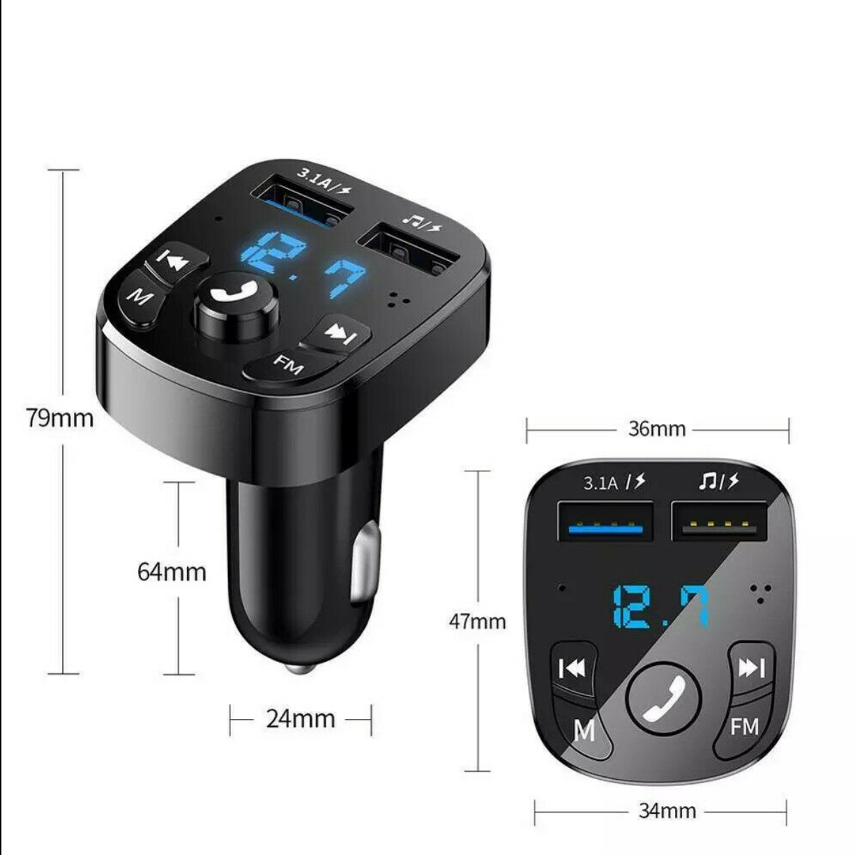 Wireless Bluetooth FM Transmitter