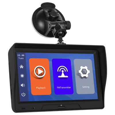 Wireless Apple CarPlay & Android Auto CarTablet + Built In Dash Camera (7")