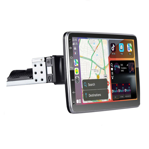 Single Din Wireless Apple CarPlay & Android Auto 10.1 Touchscreen Head Unit w/ GPS & WIFI